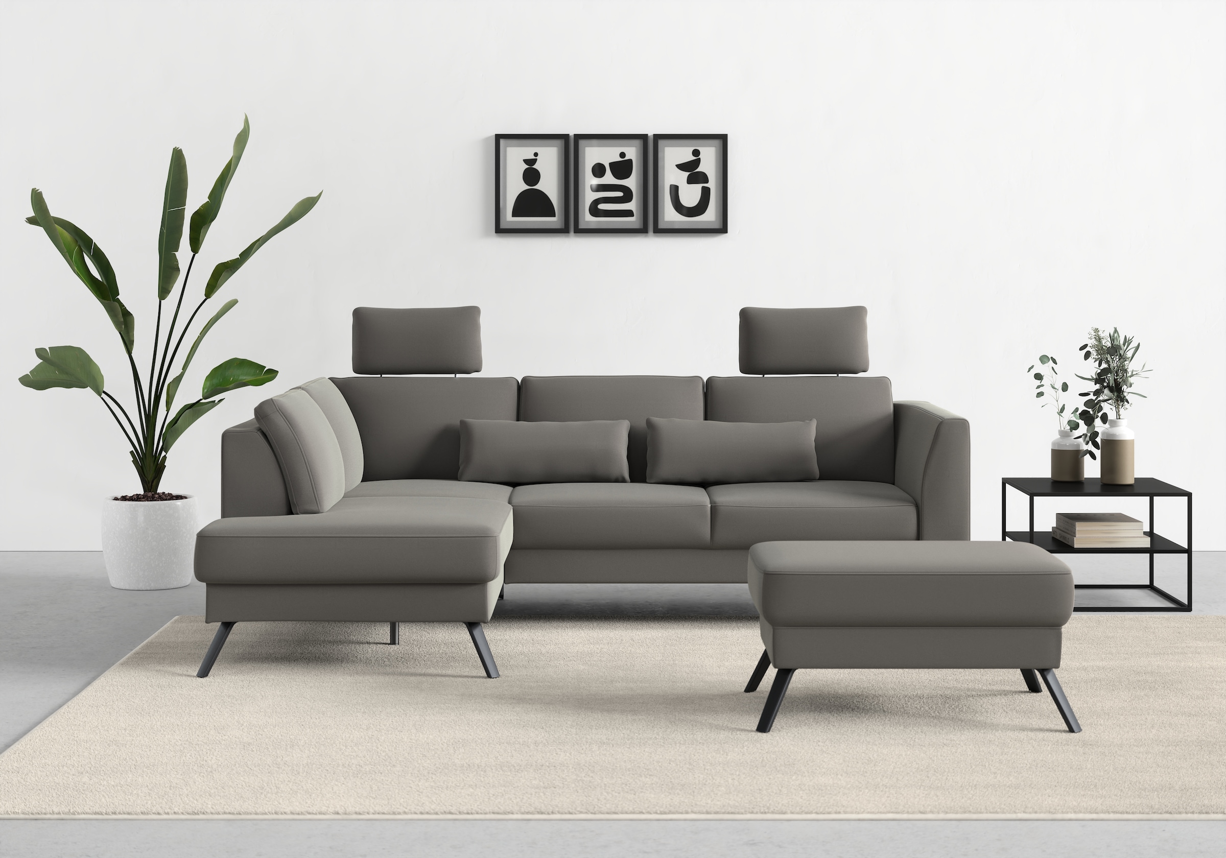 sit&more Ecksofa "Lindholm L-Form" mit Sitztiefenverstellung und Federkern günstig online kaufen
