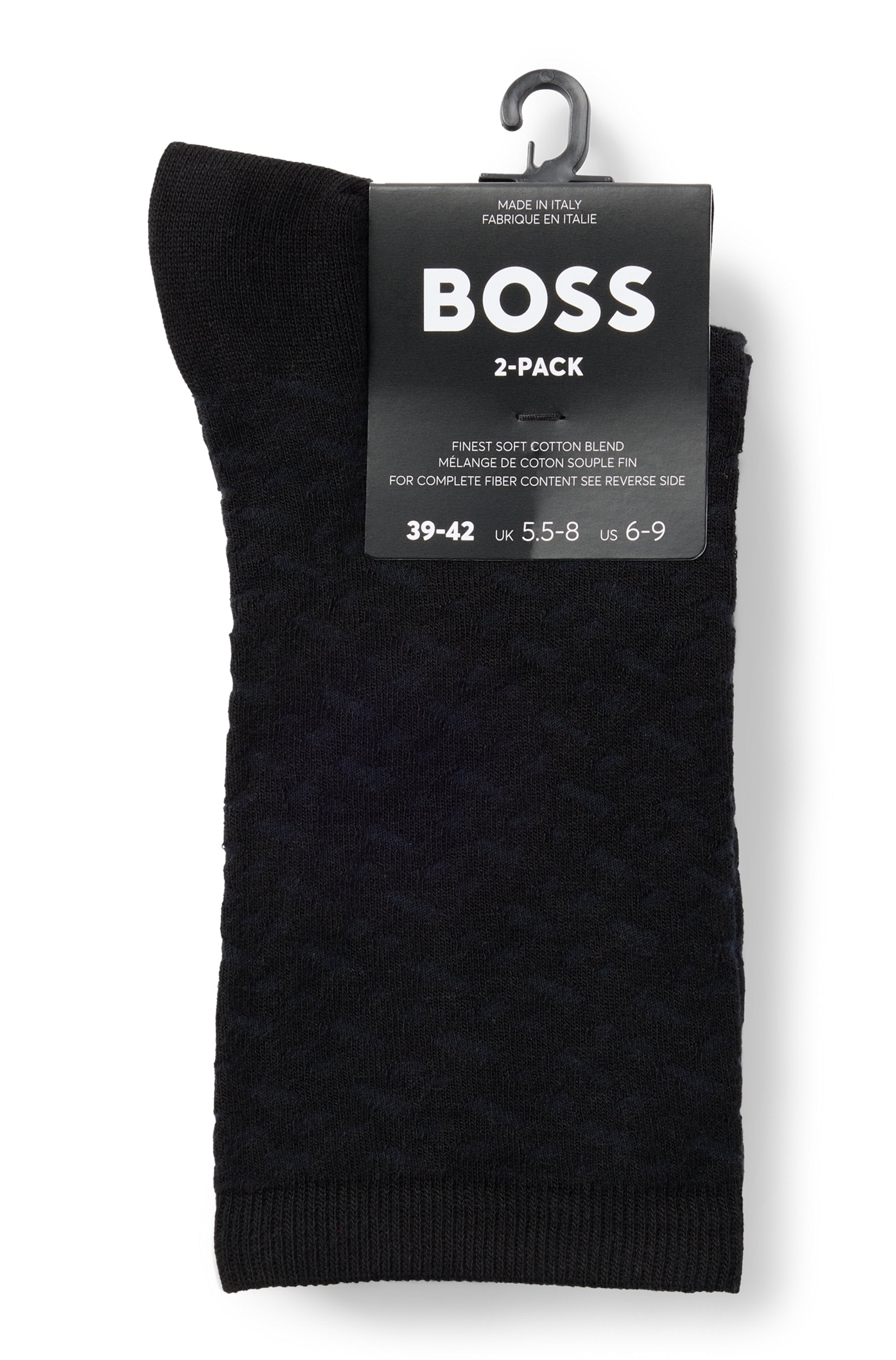 BOSS Freizeitsocken »2P RS Monogram CC«, (Packung, 2 Paar, 2er-Pack), aus weicher Baumwollmischung