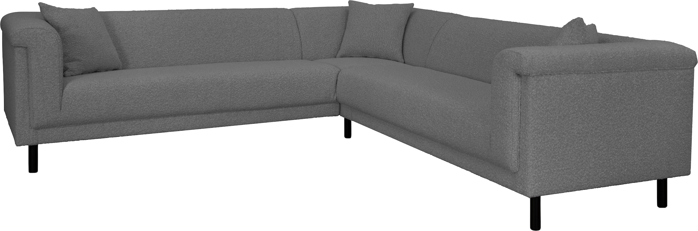 INOSIGN Ecksofa »AGNIA L-Form  B/T/H: 244/244/71 cm«, incl. Zierkissen, gleichschenklig, auch in Cord