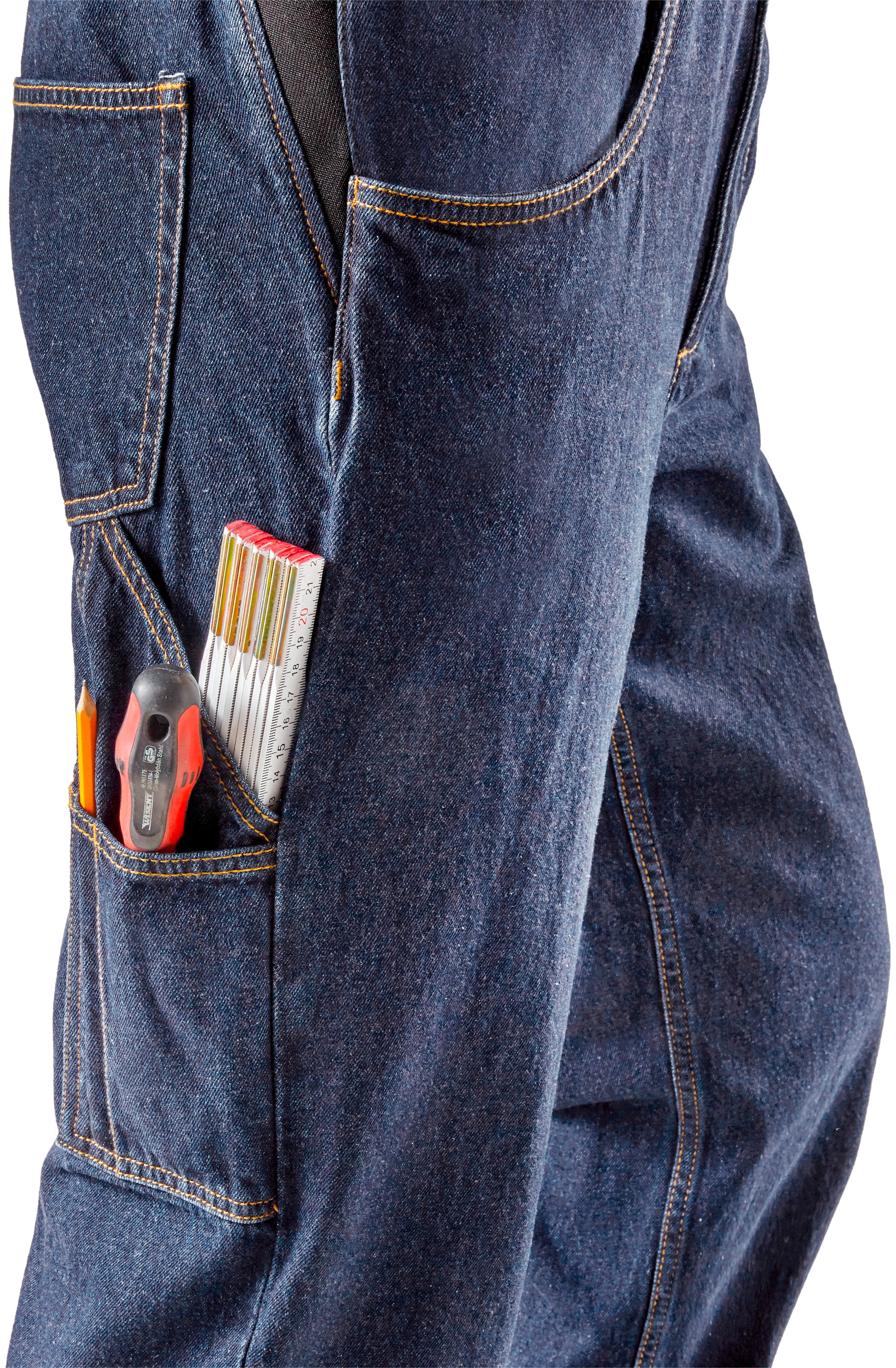 Northern Taschen, Jeansstoff, langlebig BAUR fit), | Baumwolle, 11 comfort strapazierfähig Bund, »Worker robuster dehnbarem Jeans«, 100% Latzhose mit und Country (aus bestellen