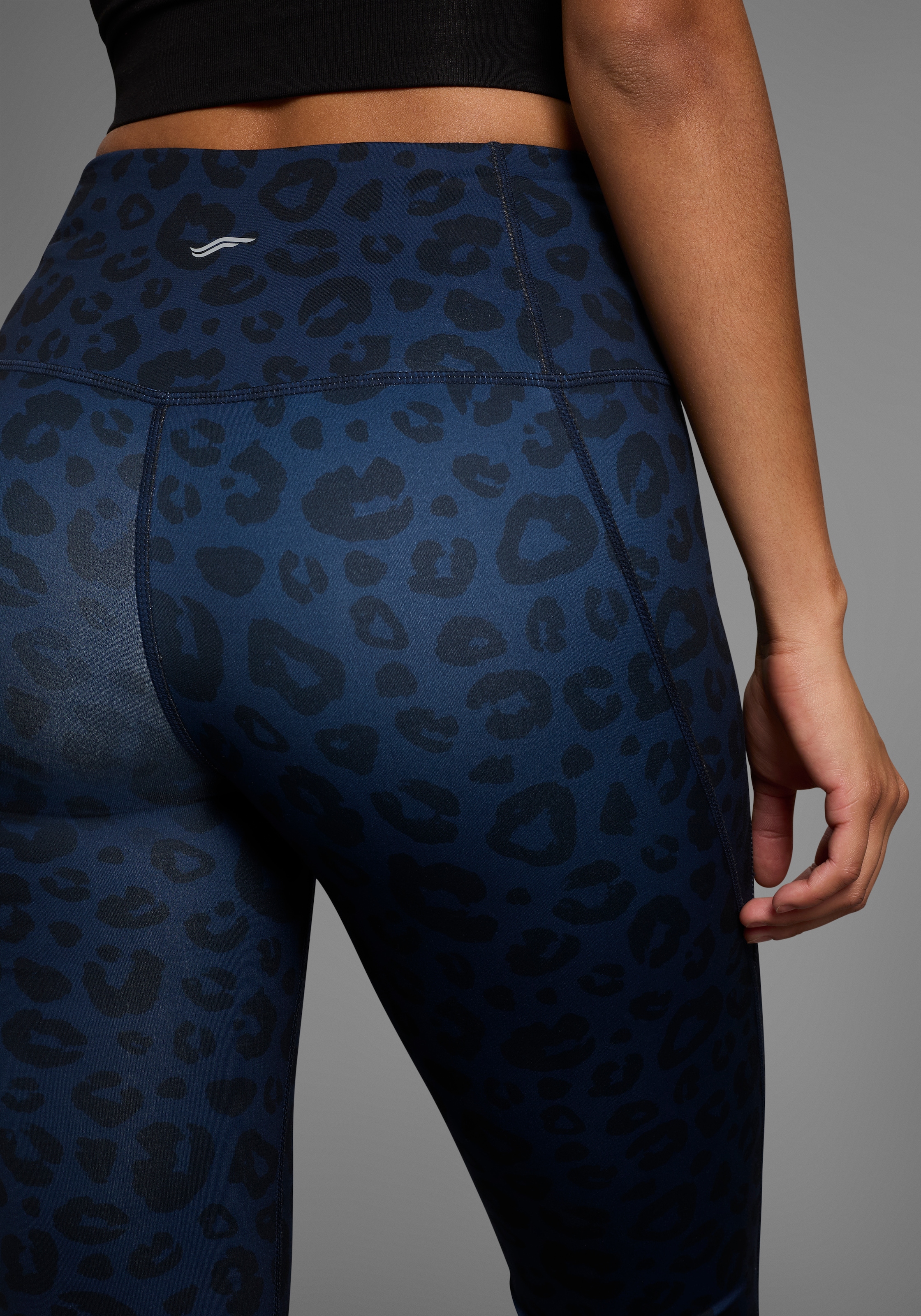 FAYN SPORTS Leggings, Reflektor Logo-Print