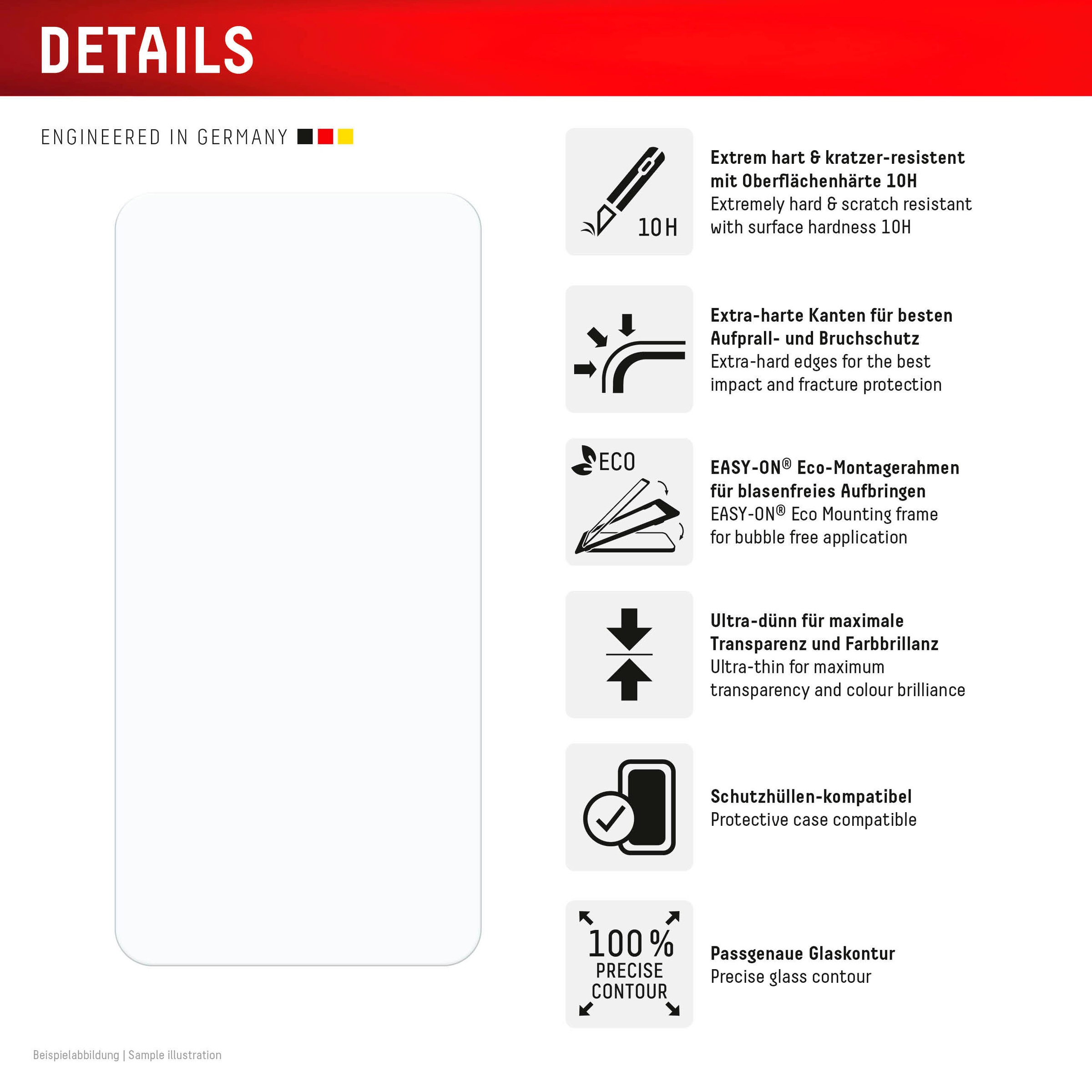 Displex Displayschutzglas »Real Glass + Case«, für Samsung Galaxy S24-Samsung Galaxy S25, Displayschutzfolie Displayschutz Rundumschutz 360 Grad splitterfest