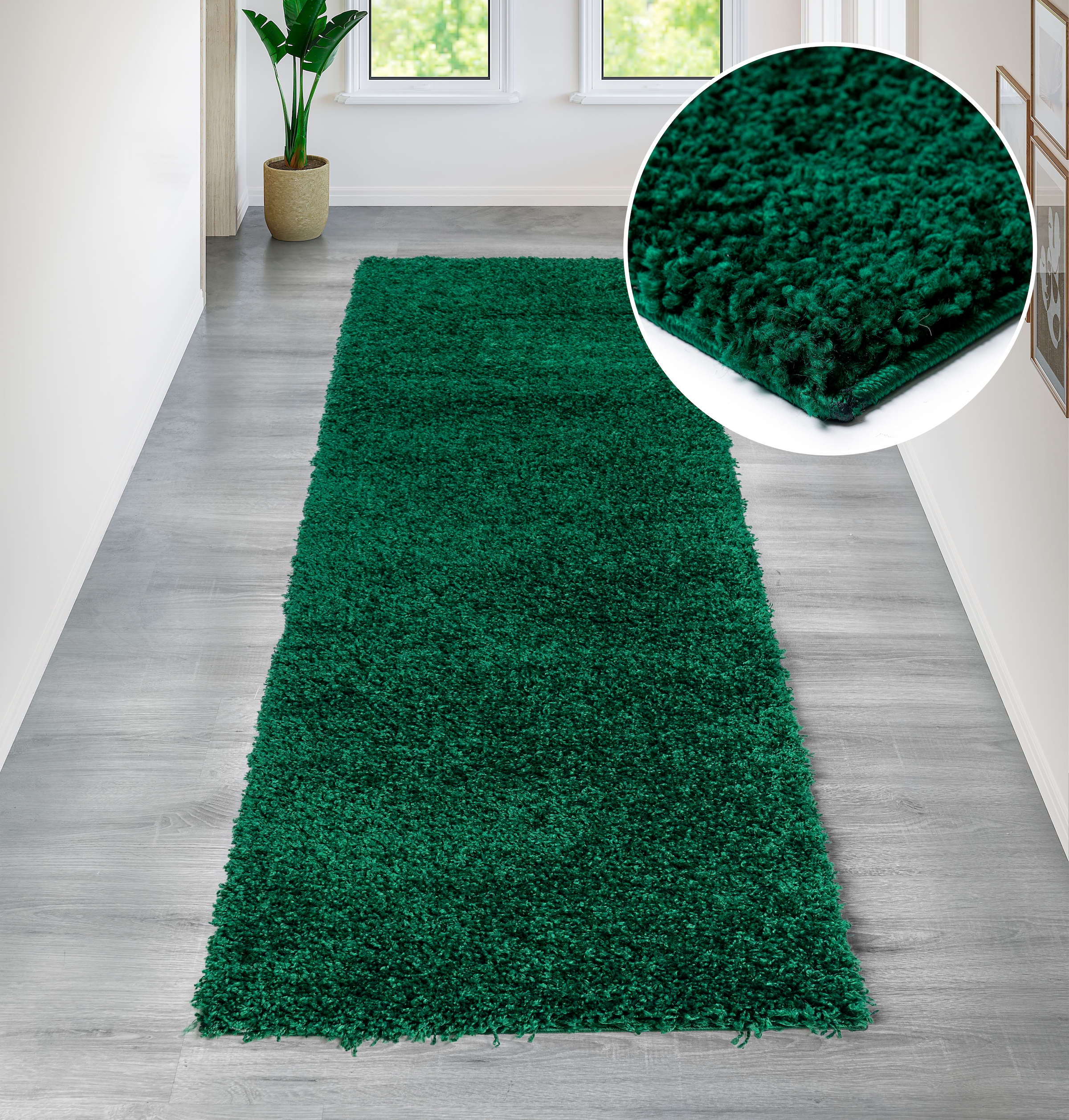 OTTO home Hochflor-Teppich "Viva Shaggy, in Standard- und Premium-Qualität, 30 mm oder 45 mm Höhe" rechteckig 30 mm Höhe Uni Farben, einfarbig, weich, kuschelig, Läufer, Kundenliebling