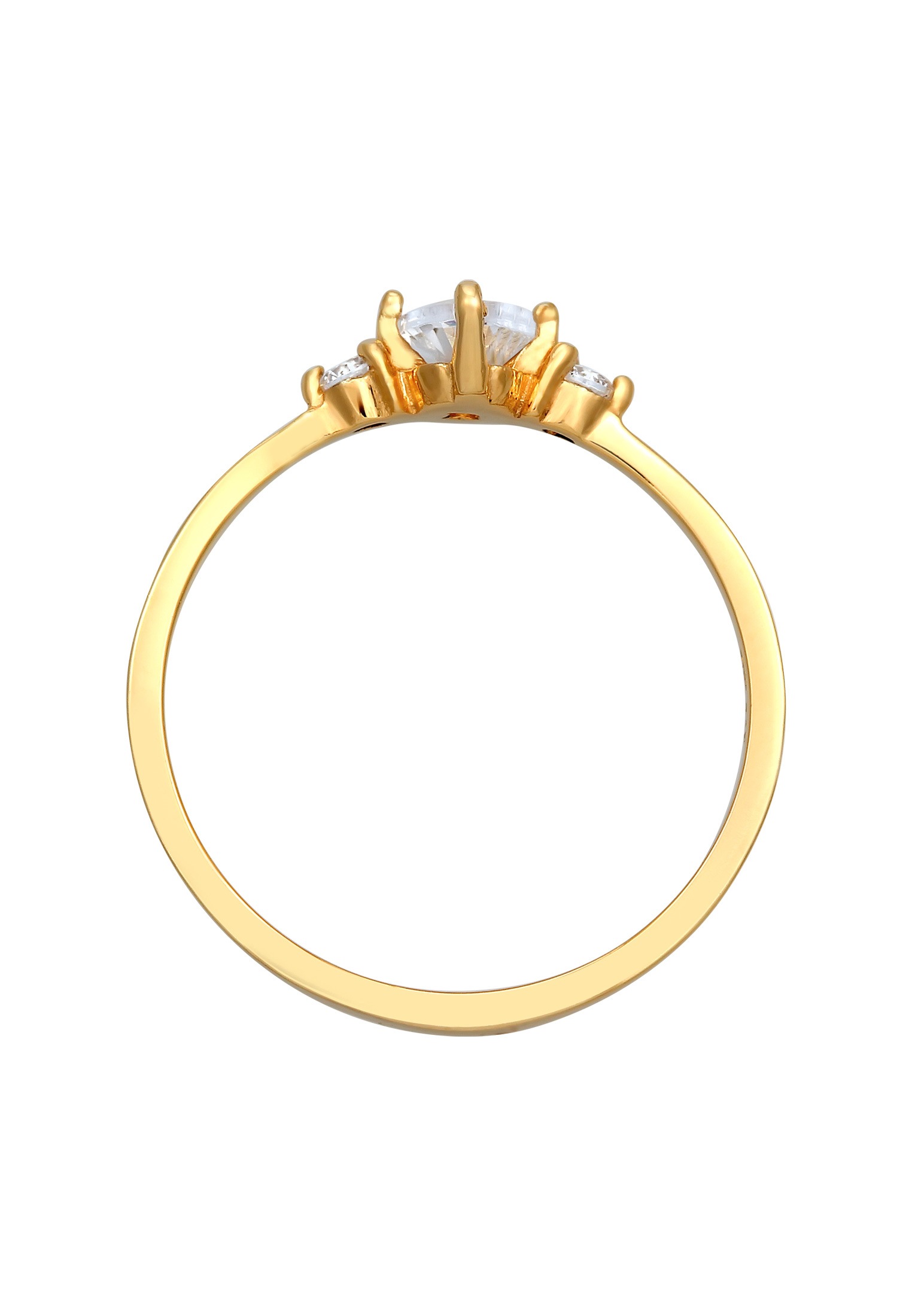 Elli Fingerring »Zirkonia Oval Verlobung 925 Silber«