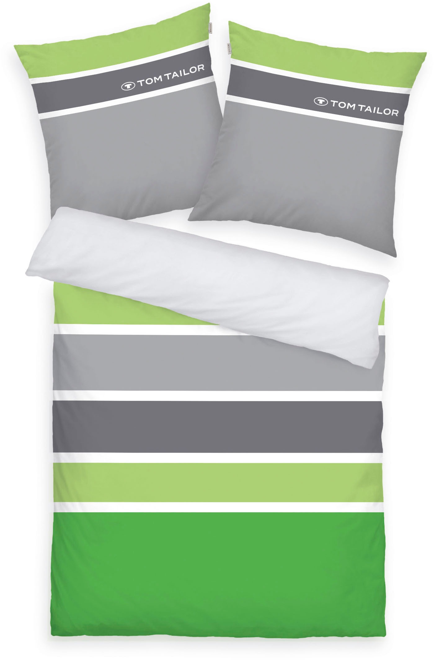 Thumbnail - TOM TAILOR HOME Bettwäsche "Felix in Gr. 135x200 oder 155x220 cm", mit GRATIS-Zugabe: Gästehandtuch (100% Baumwolle), mi...