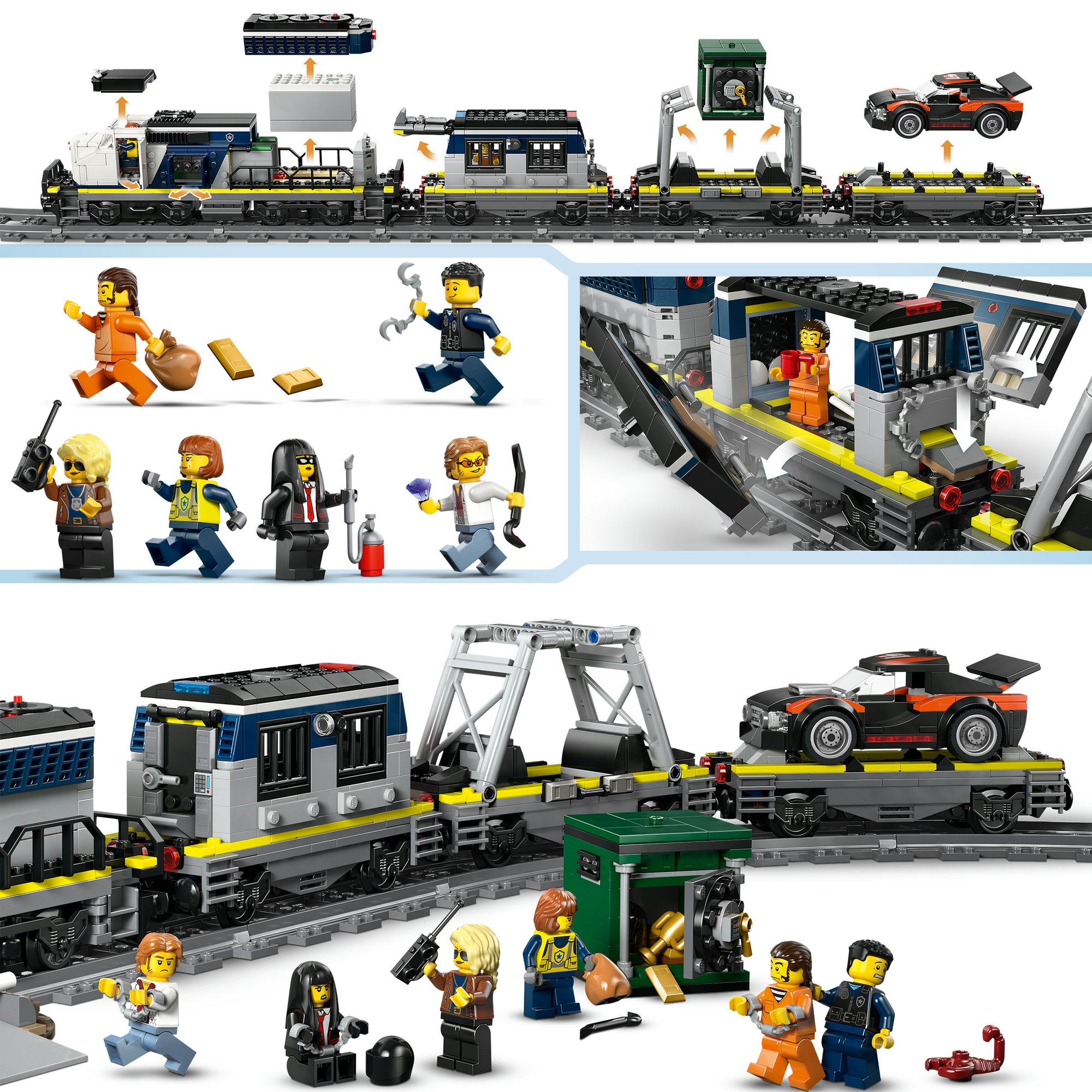 LEGO® Konstruktionsspielsteine »Überfall auf den Polizeizug (60508), LEGO City«