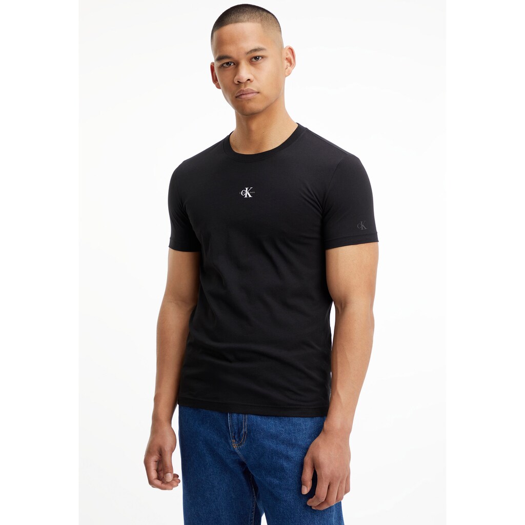 Calvin Klein Jeans T-Shirt »MICRO MONOLOGO TEE« mit kleinem Logo-Druck GE9647 Calvin Klein Jeans T-Shirt »MICRO MONOLOGO TEE« mit kleinem Logo-Druck GE9647