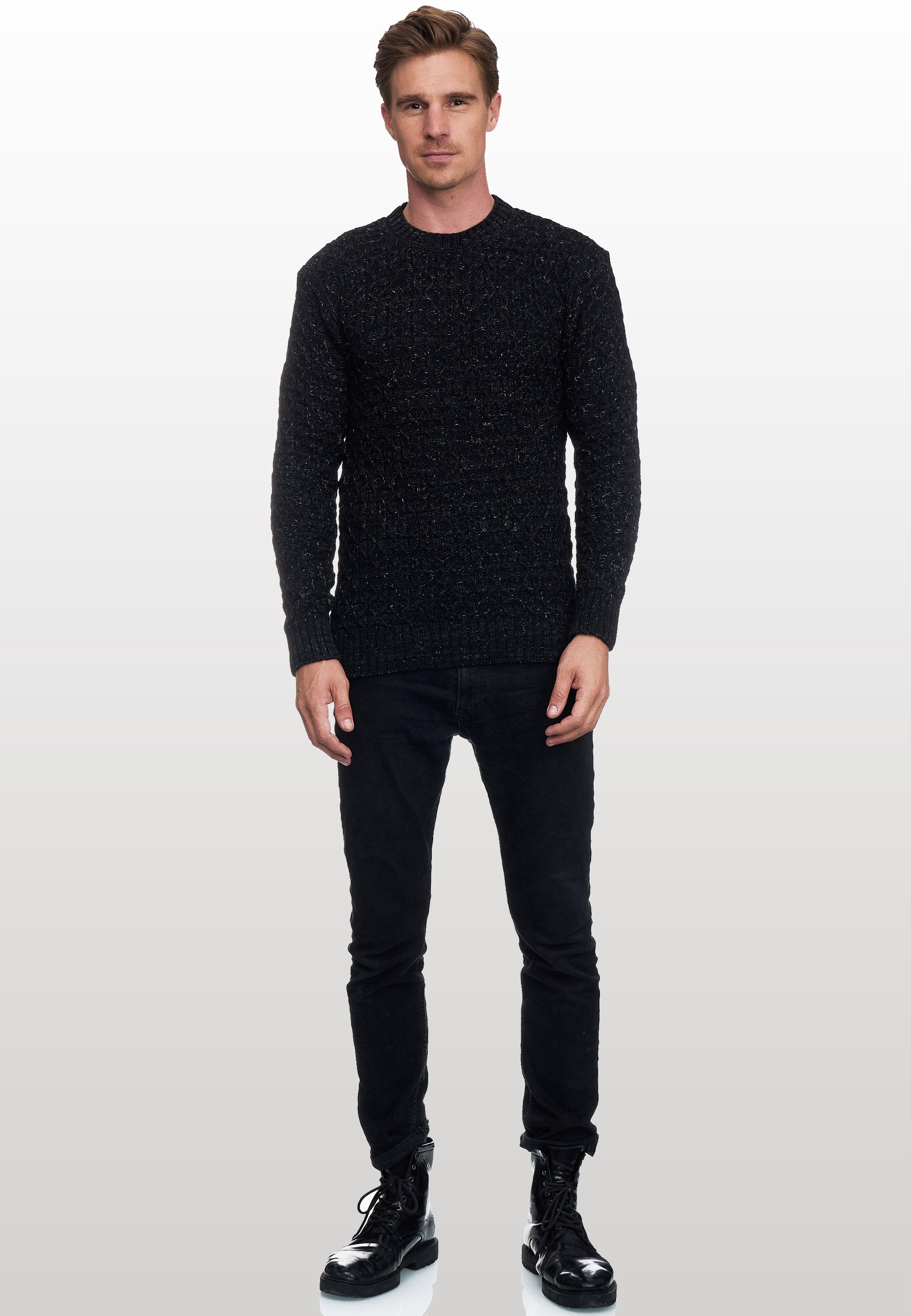 Rusty Neal Strickpullover, mit elegantem Rundhalsausschnitt