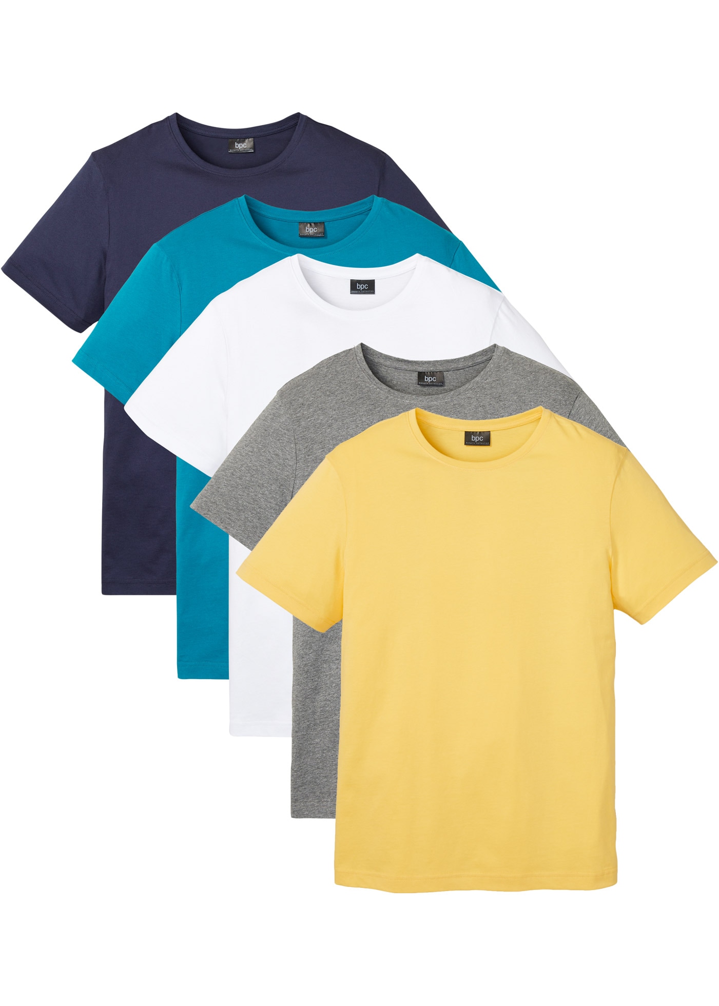 bonprix T-Shirt "T-Shirt (5er Pack)" Packung, 5, 5 Stk. tlg. T-Shirt (5er P günstig online kaufen