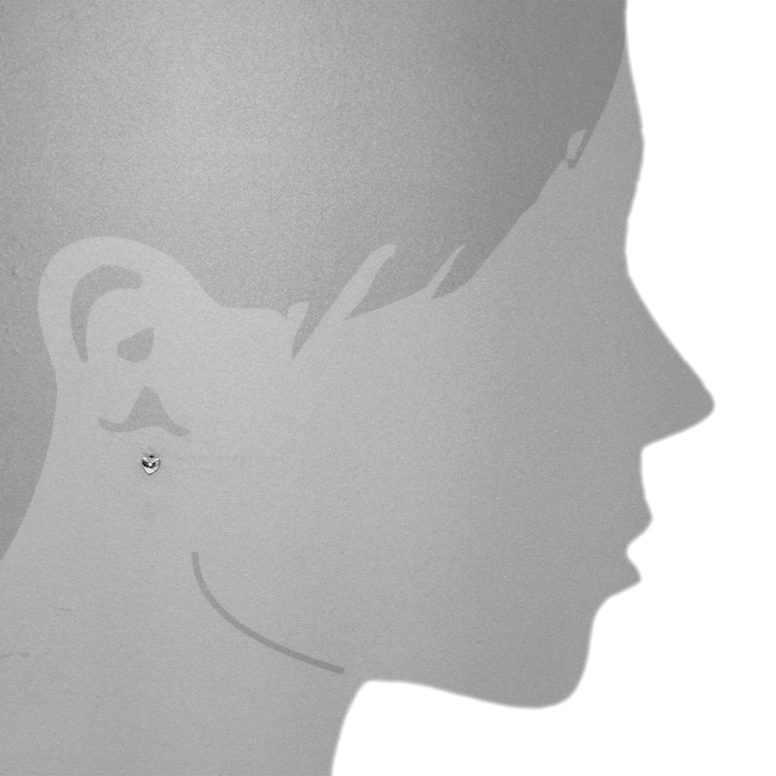 OSTSEE-SCHMUCK Paar Ohrstecker »- kleines Herz - Silber 925/000 - ,«