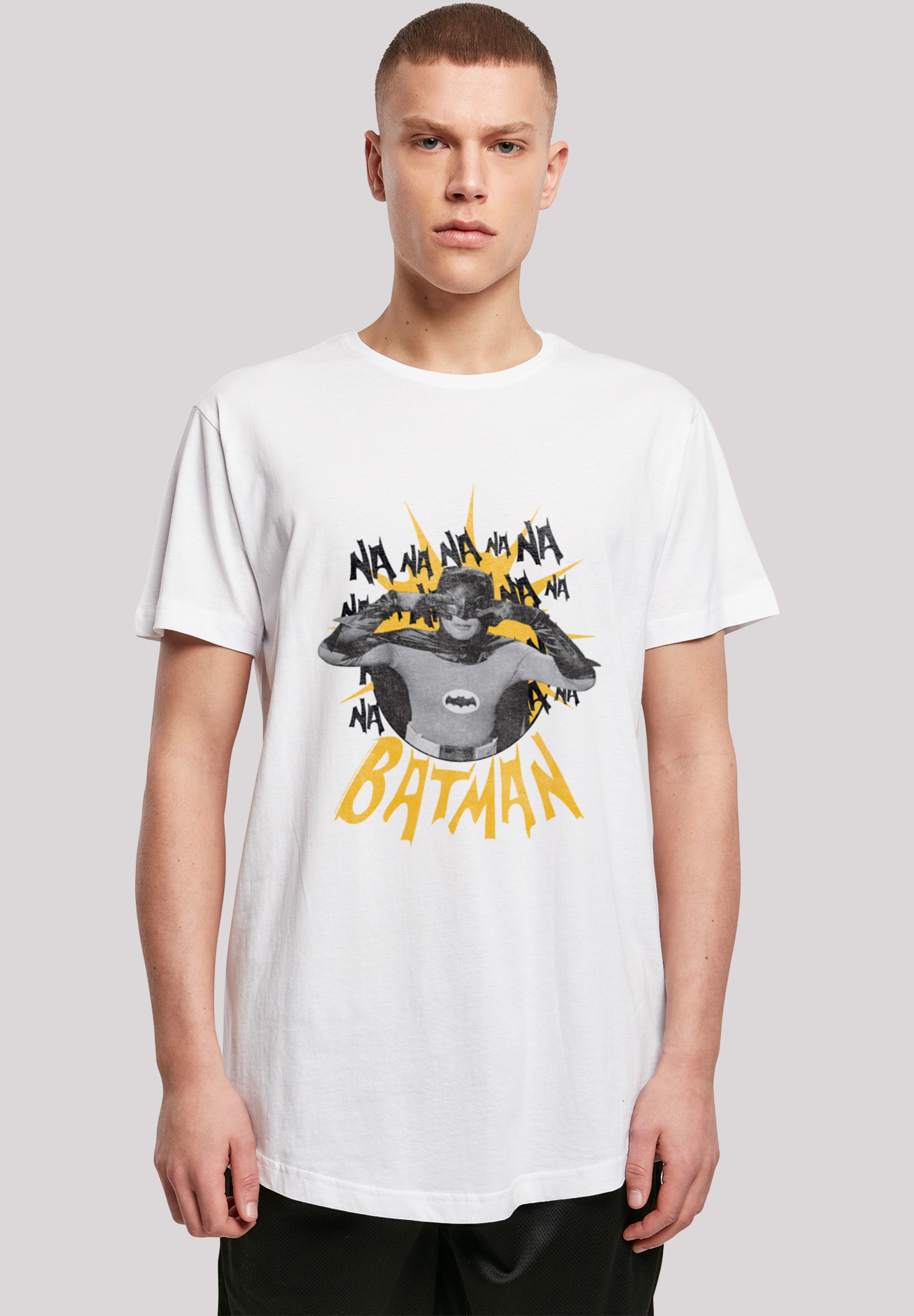 Thumbnail - F4NT4STIC Kurzarmshirt "F4NT4STIC Herren Batman TV Series Nananana with Shaped Long Tee", (1 tlg.)