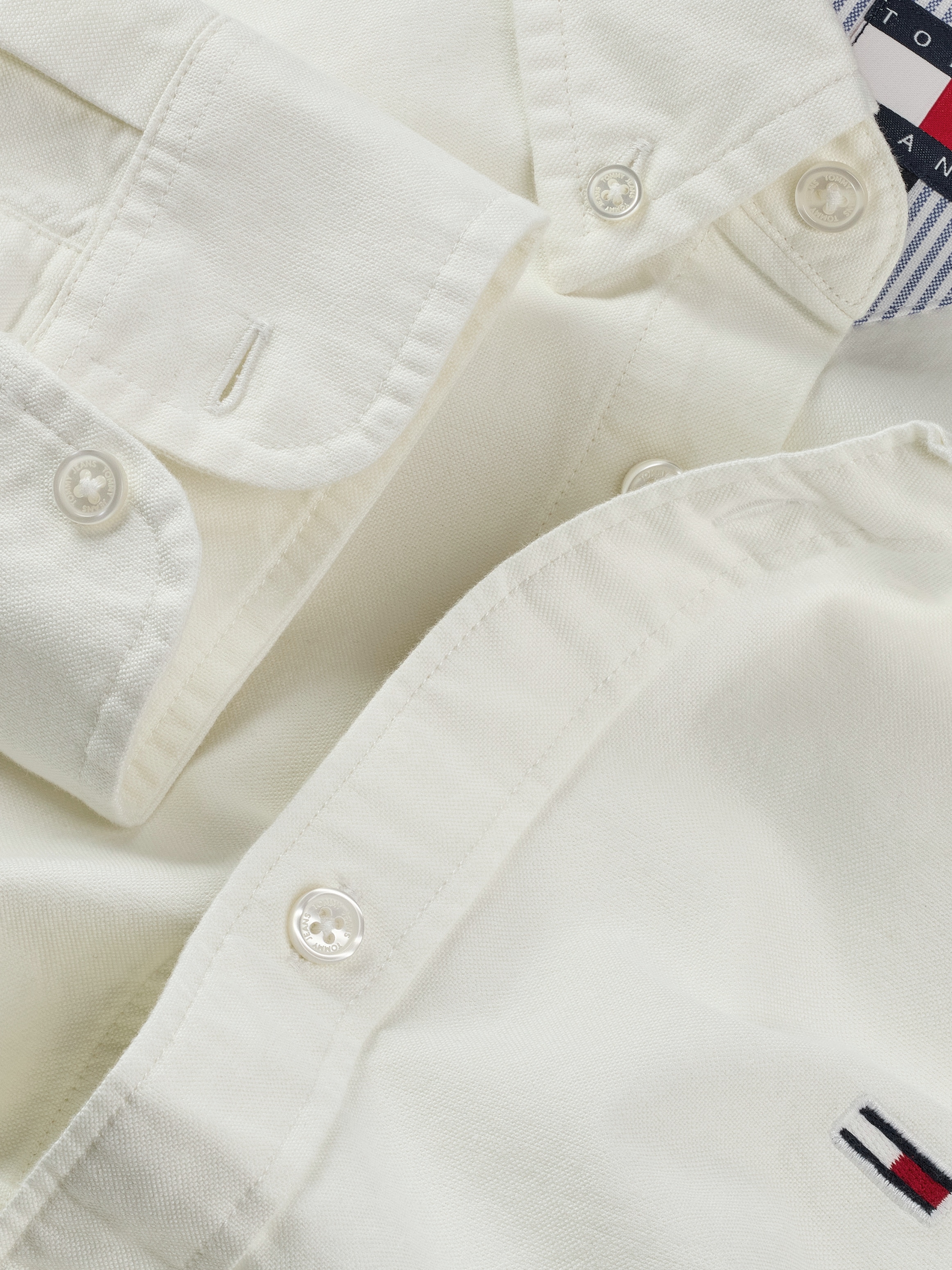 Tommy Jeans Langarmhemd »TJM REG OXFORD SHIRT EXT«, Mit Rundhalsausschnitt