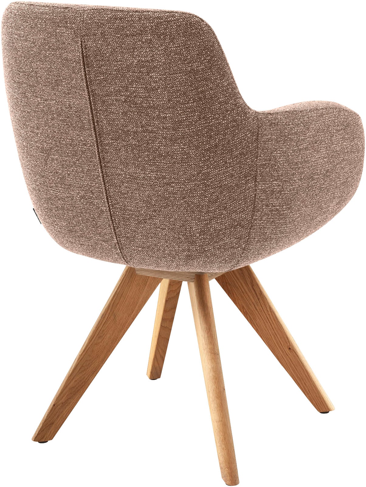 Musterring Esszimmerstuhl »Tavia«, (Set), 2 St., Chenille, Stativgestell Eiche Bianco, Drehfunktion optional, diverse Farben