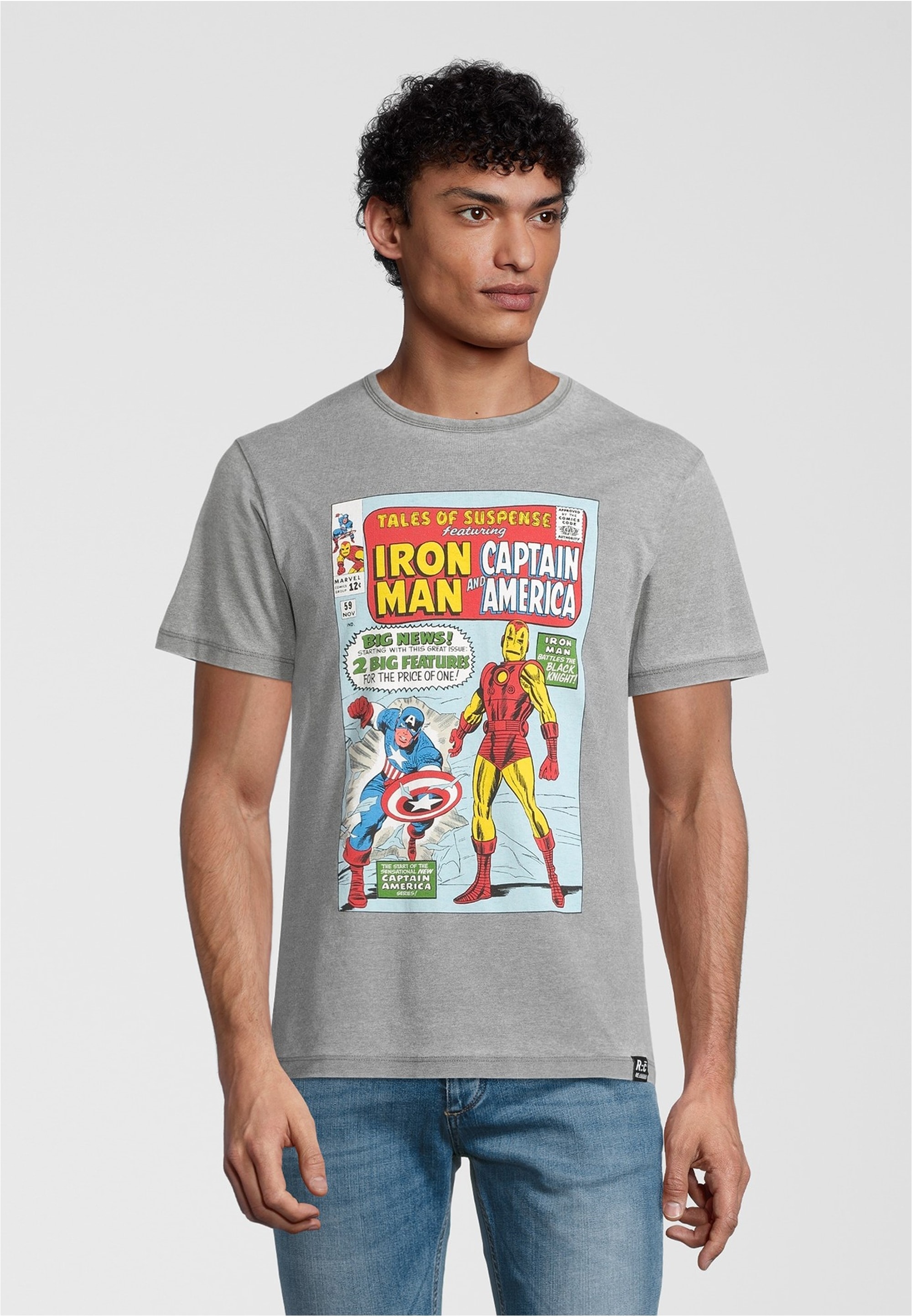 Recovered T-Shirt "Marvel Tales Of Suspense Light Grey" 1 Stk. tlg. im zeit günstig online kaufen