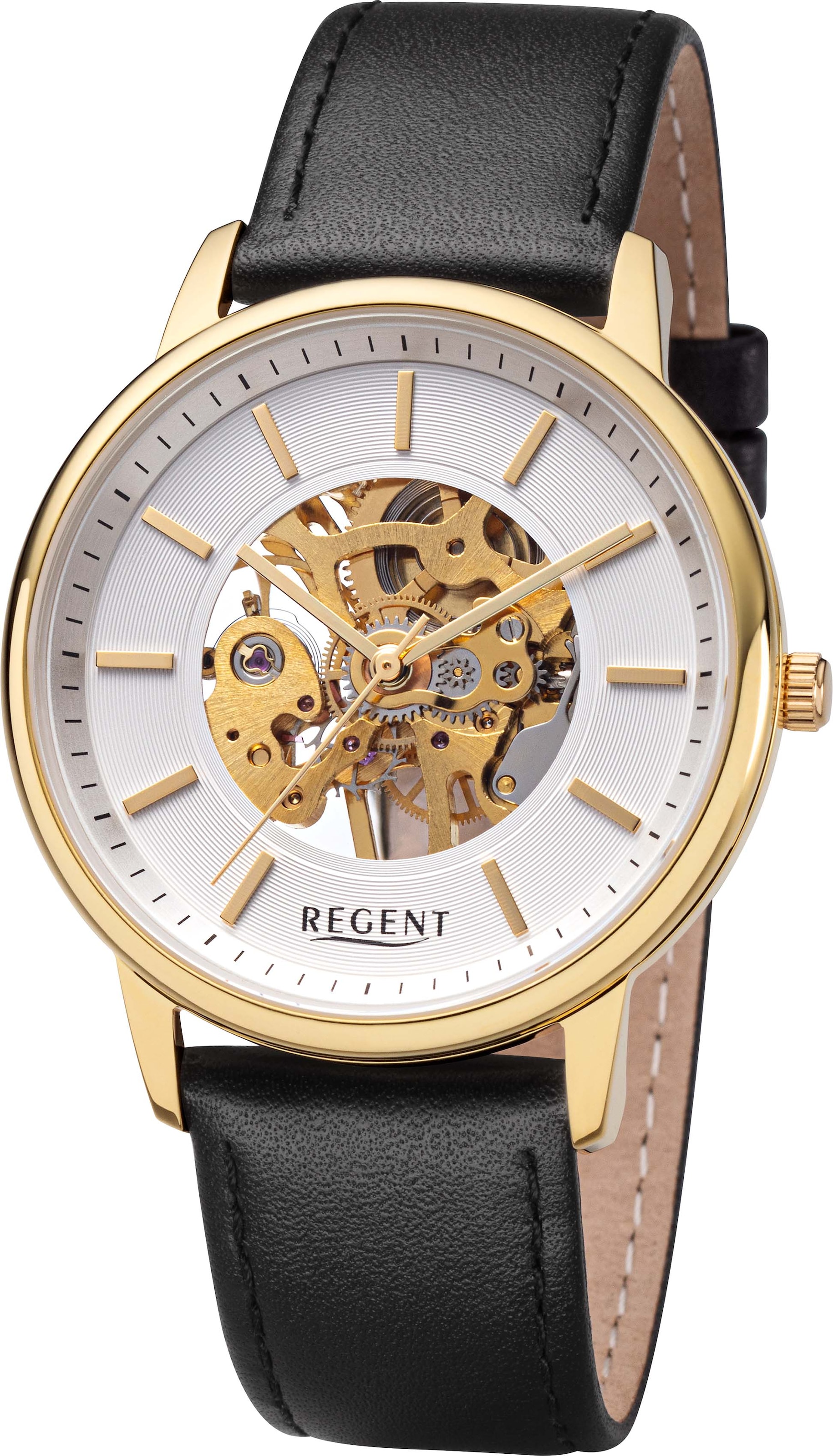 Regent Mechanische Uhr »F-1399«, Armbanduhr, Herrenuhr, Handaufzug
