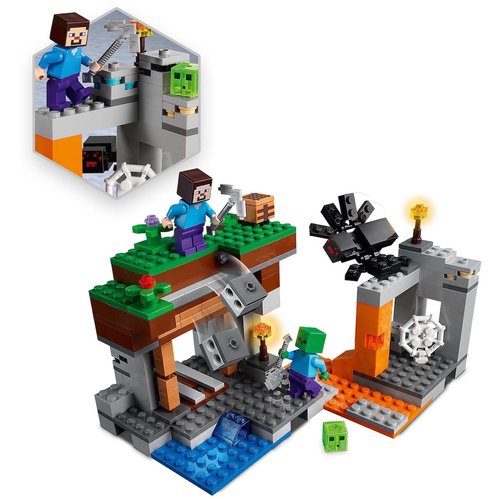 LEGO® Konstruktionsspielsteine »Die verlassene Mine (21166), LEGO® Minecraft™«, (248 St.)