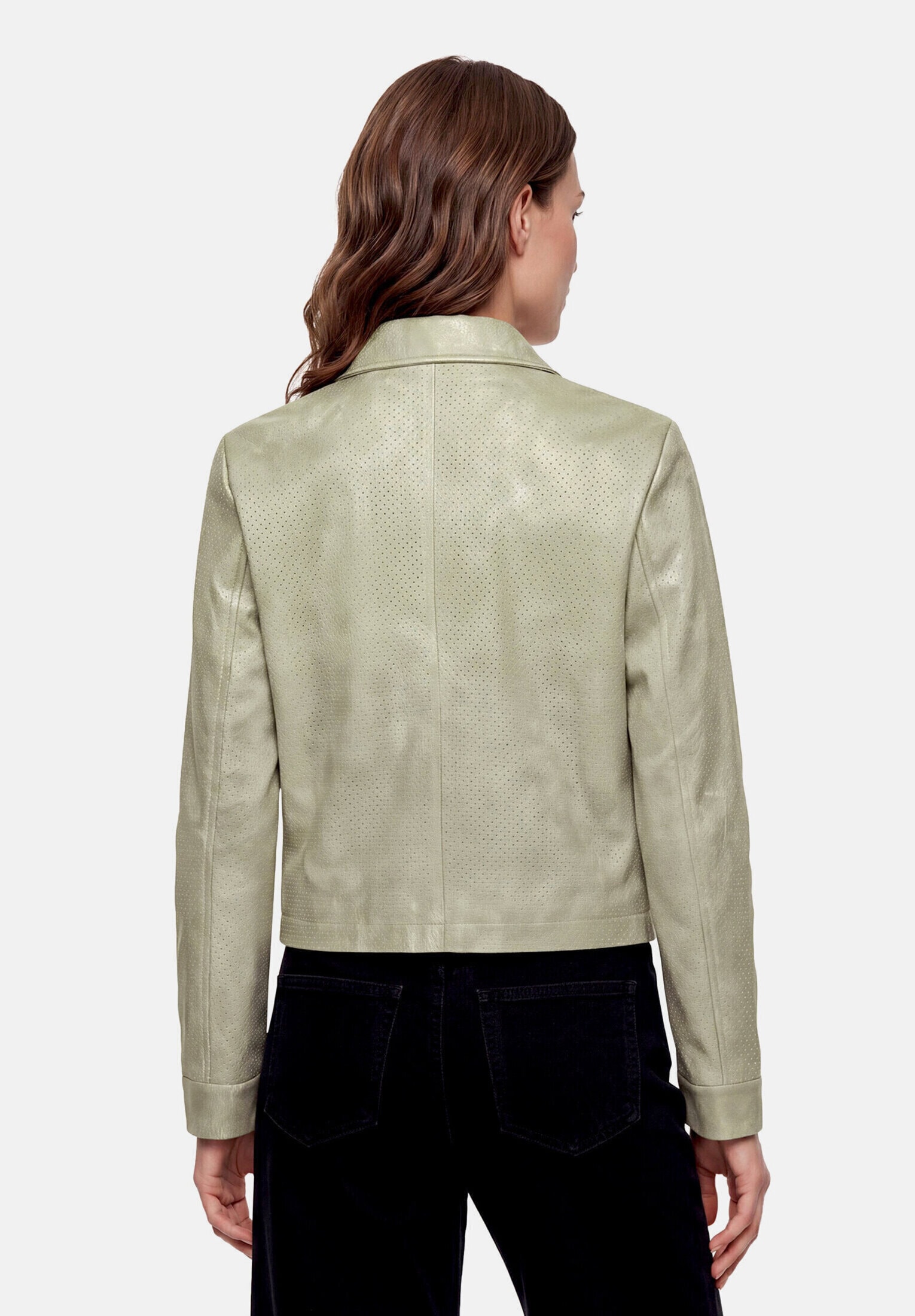 Amber & June Lederjacke »Damen mit Kragen«