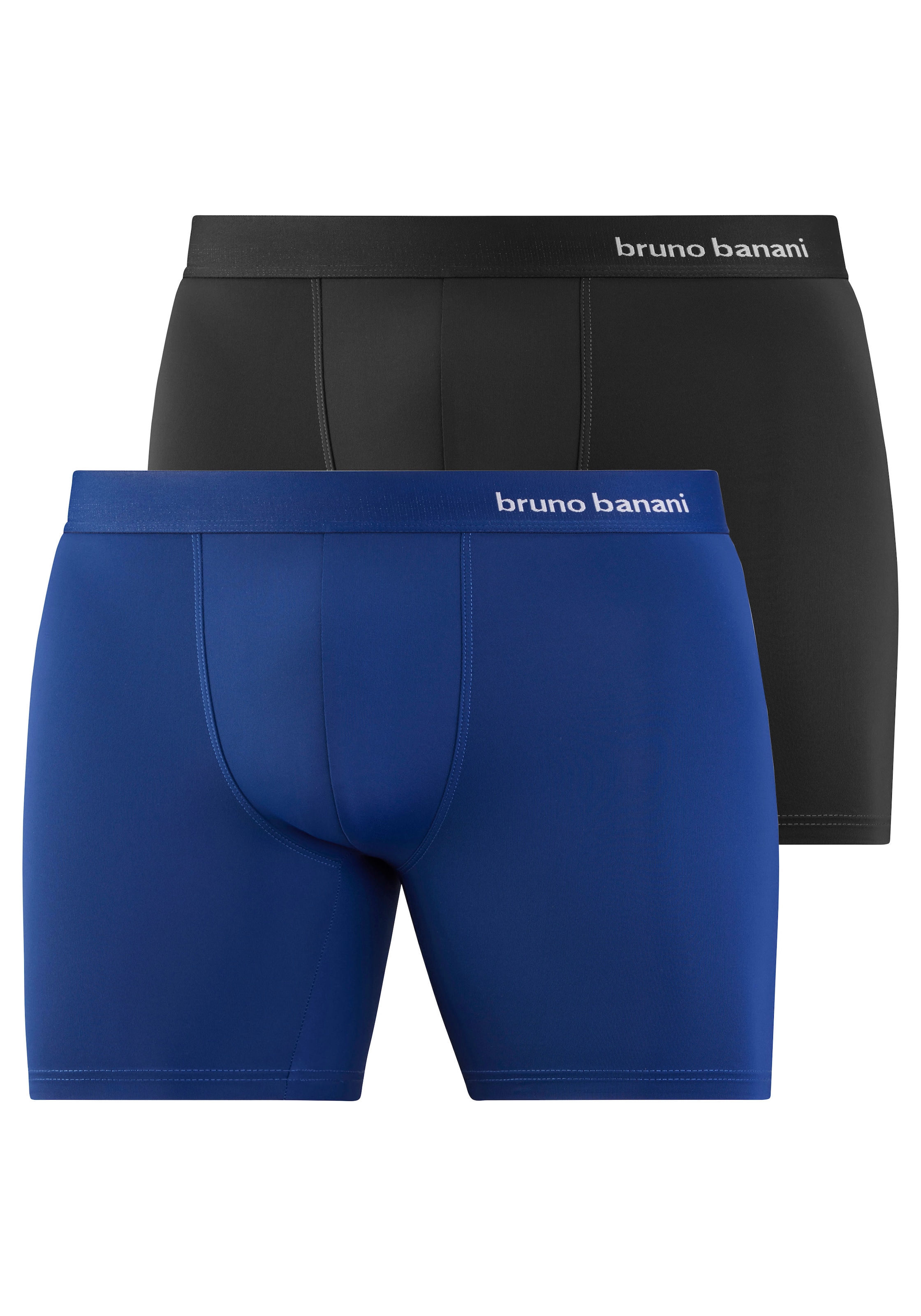 Bruno Banani Boxer "Boxershorts" Packung, 2 Stk. schnelltrocknende Microfaser, aus Polyamid und Elasthan