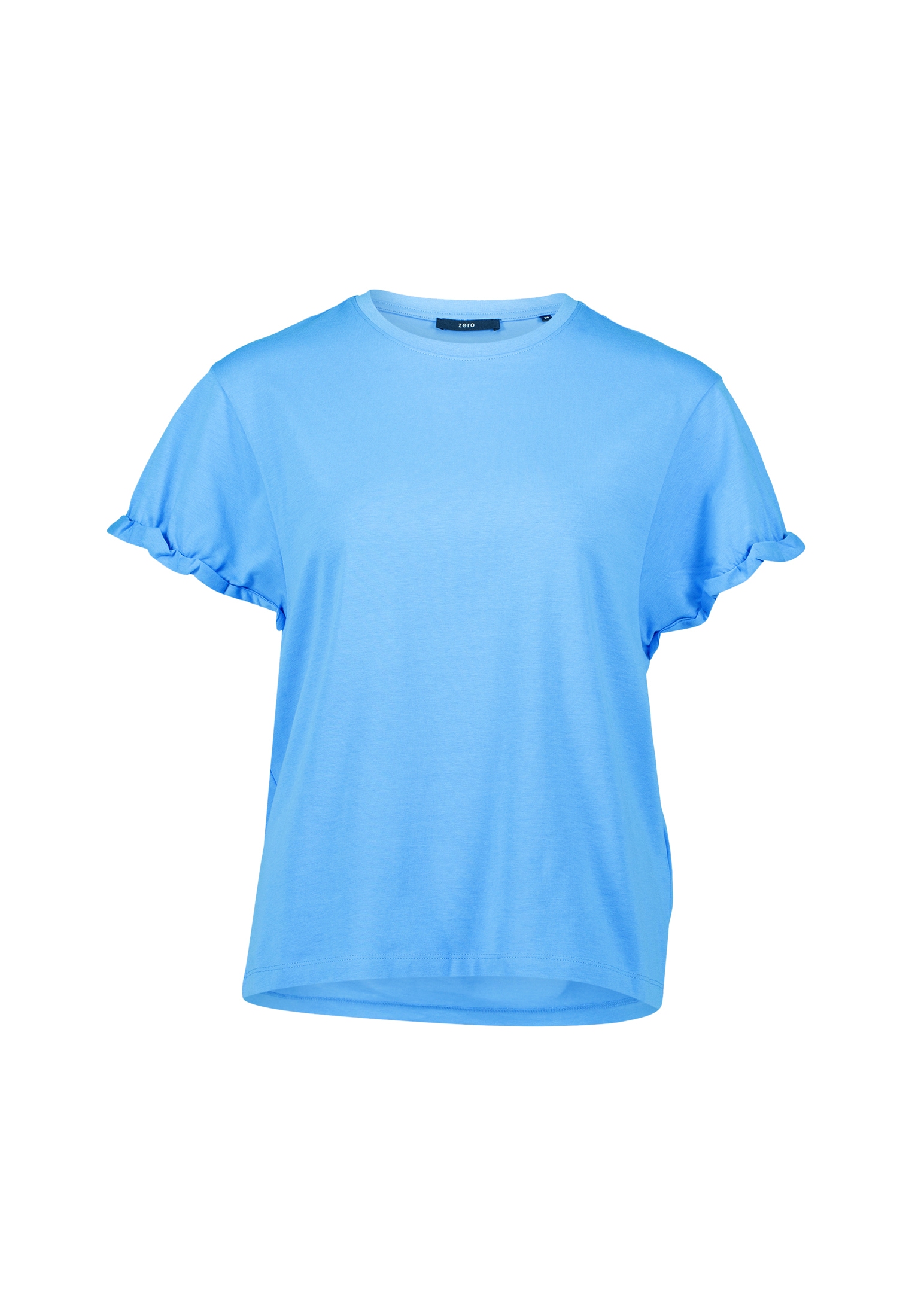 Zero Kurzarmshirt »zero Shirt mit Rüschen am Ärmel«, (1 tlg.), Plain/ohne Details