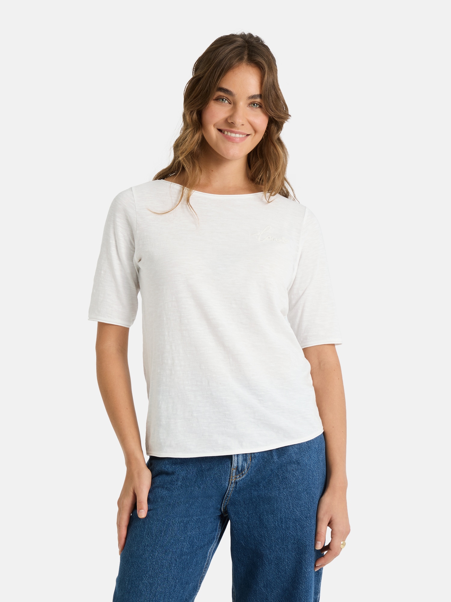 Lieblingsstück Rundhalsshirt "CandiceEP" mit Statement-Stickerei und im Bat günstig online kaufen