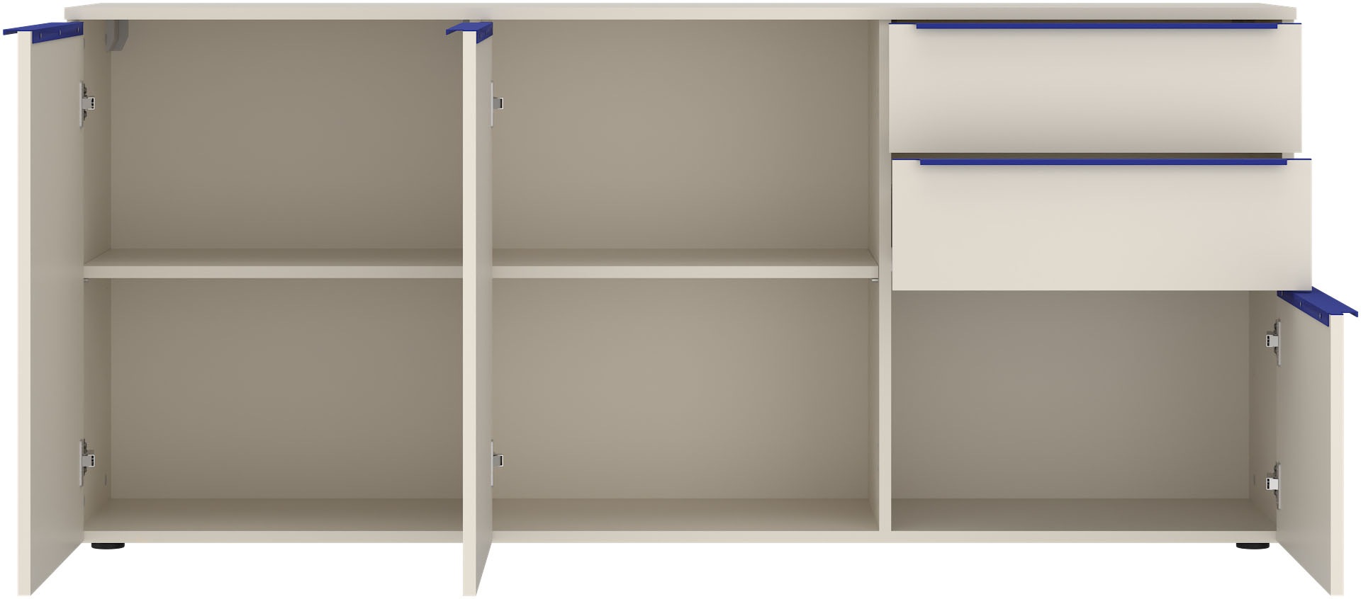 TOM TAILOR HOME Kommode Lowboard, Breite 165 cm,3 Türen,2 Schubladen, viel Stauraum