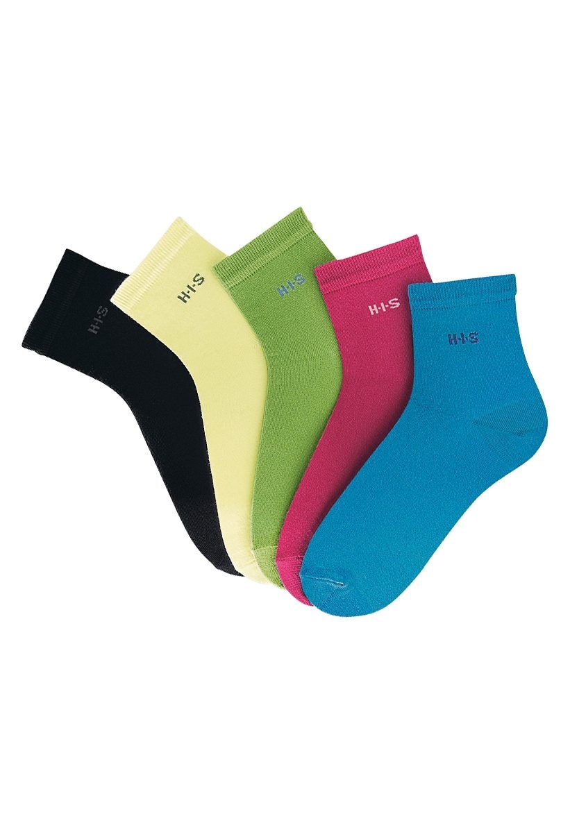 H.I.S Kurzsocken, (Set, 5 Paar), mit Bündchen über dem Knöchel