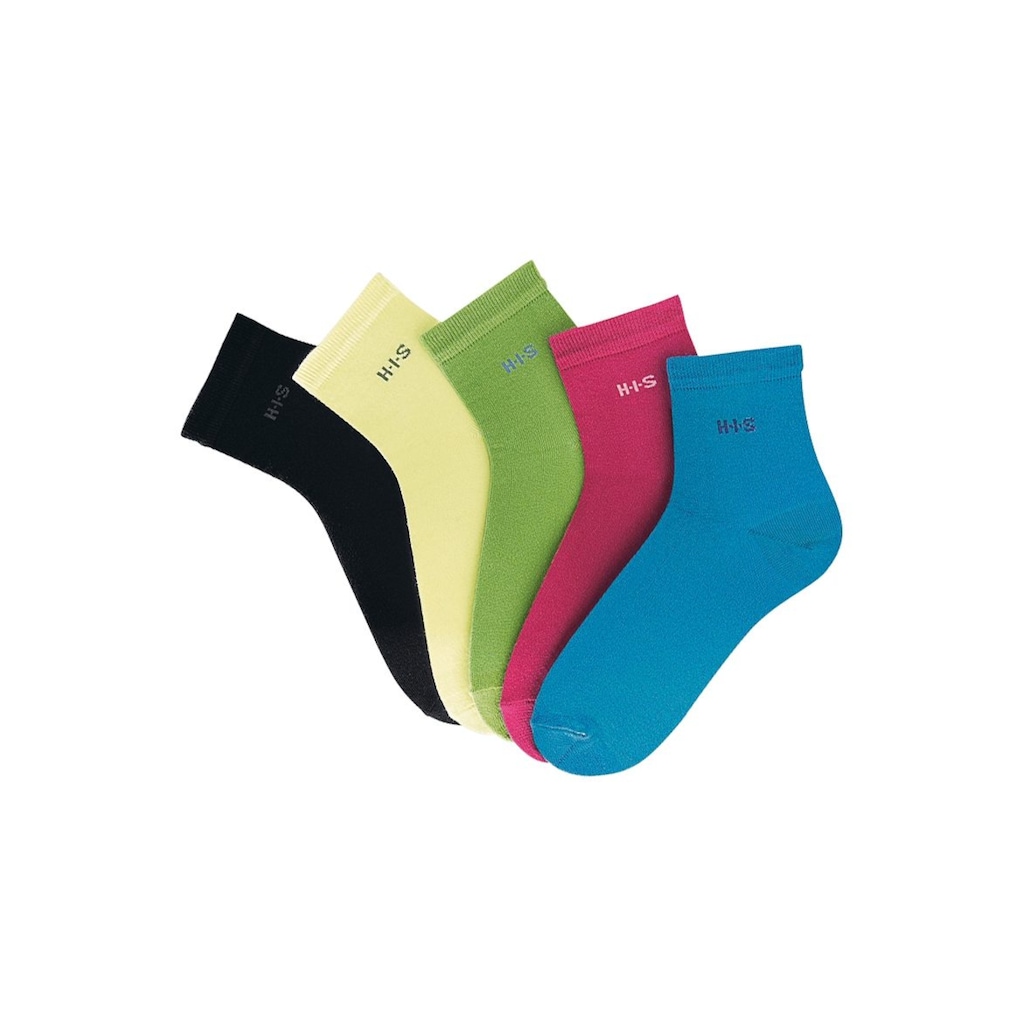 H.I.S Kurzsocken, (Set, 5 Paar), mit Bündchen über dem Knöchel