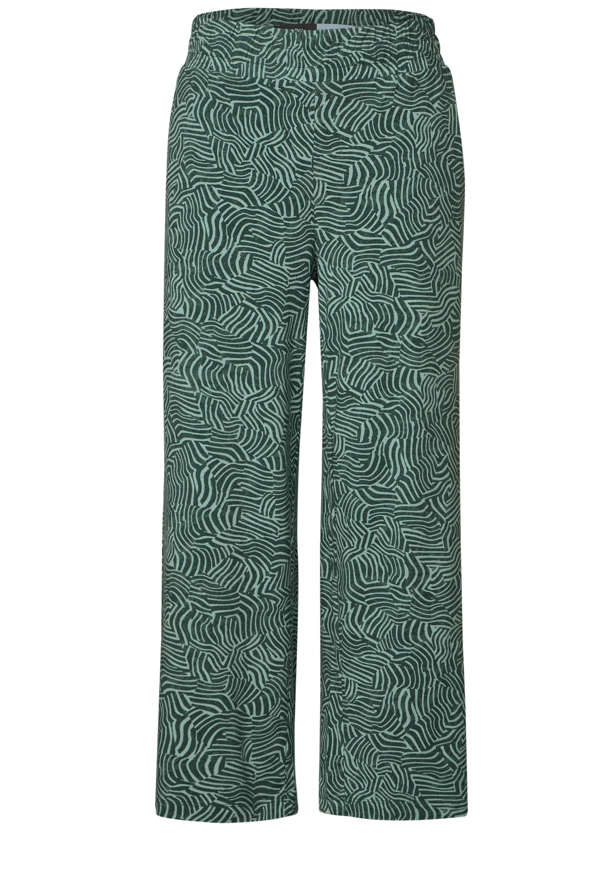 Marlene-Hose CECIL, Damen, Gr. 3XL, Länge 24, grün (schwarz balmy khaki), Stoff, 95% Viskose, 5% Elasthan, bedruckt, weit knöchelfrei, Hosen, im Loose Fit 3