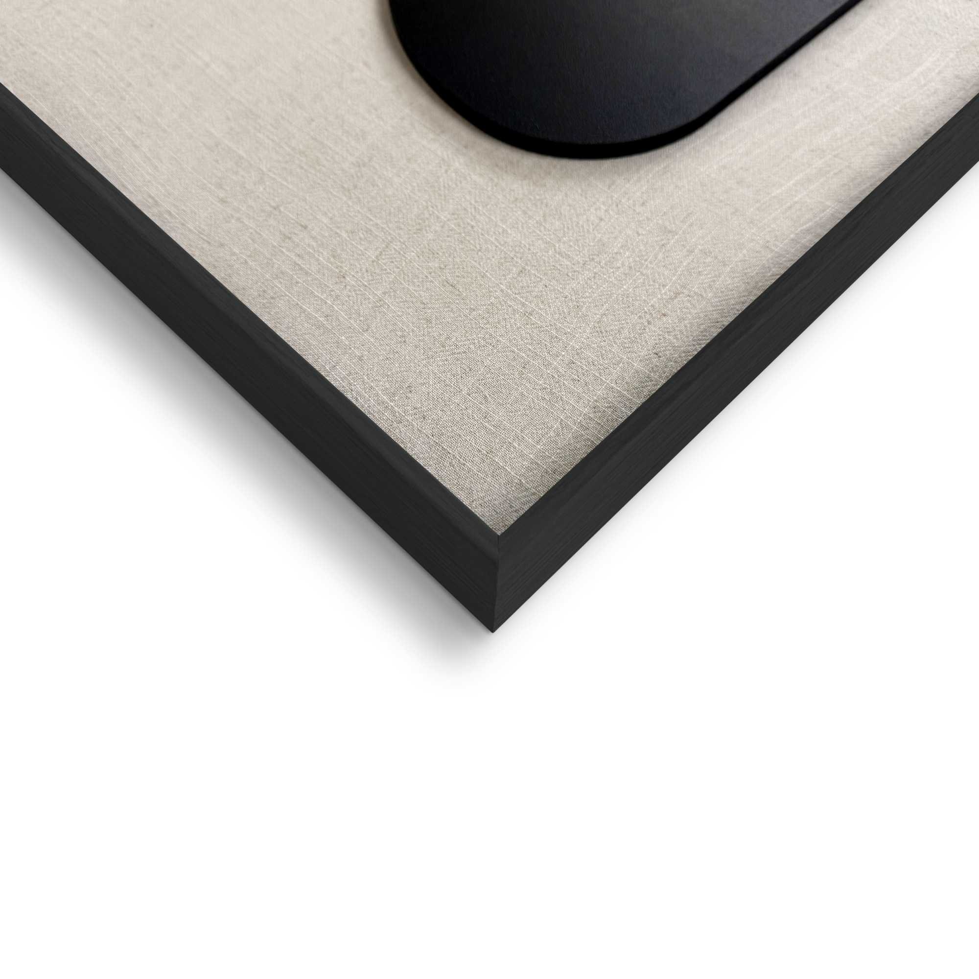 Reinders! Wandbild »Organic Blocks schwarz«, Wohnzimmer - Schwarz-Weiß - MDF - Abstrakt - 50x70 cm