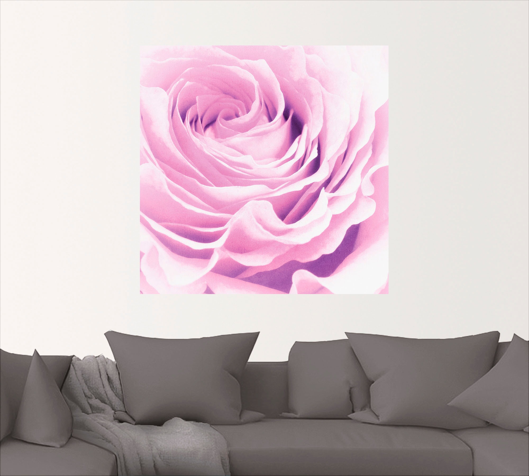 Artland Wandbild "Pastell Rose", Blumen, (1 St.), als Leinwandbild, Poster, günstig online kaufen