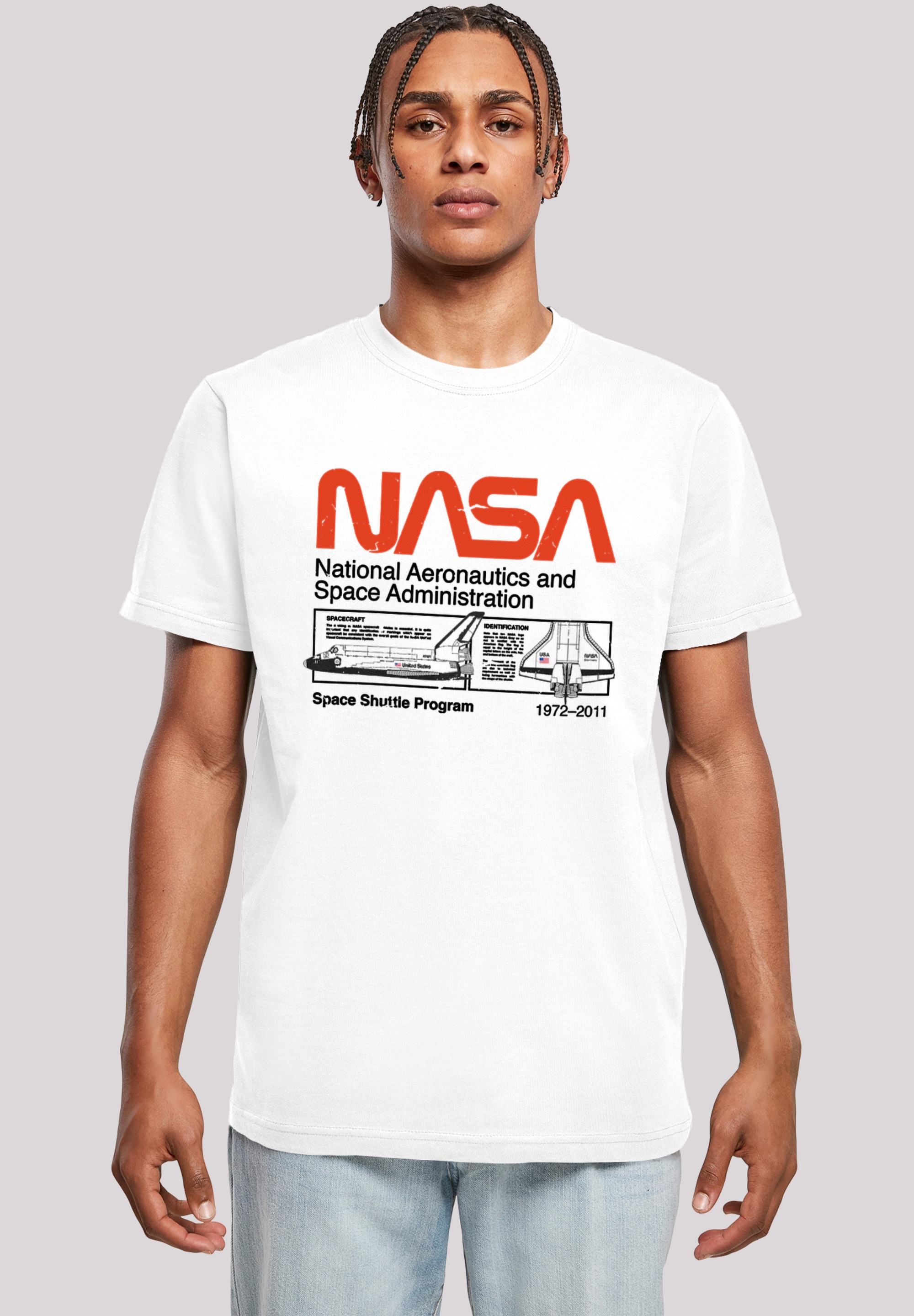 T-Shirt »NASA Classic Space Shuttle White«, Herren,Premium...