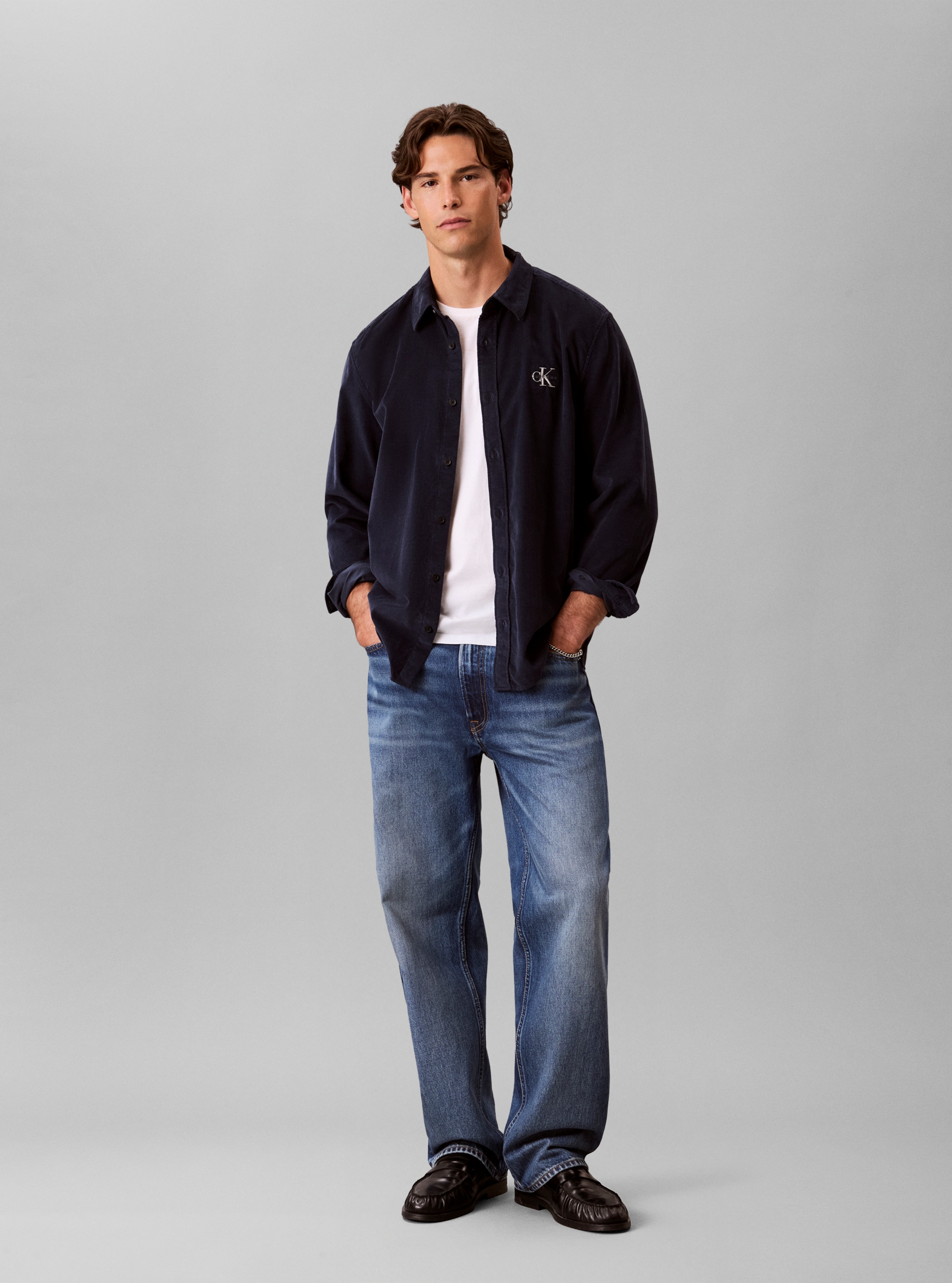 Calvin Klein Langarmhemd »LS CORDUROY EASY SHIRT« Regular fit mit Kragen