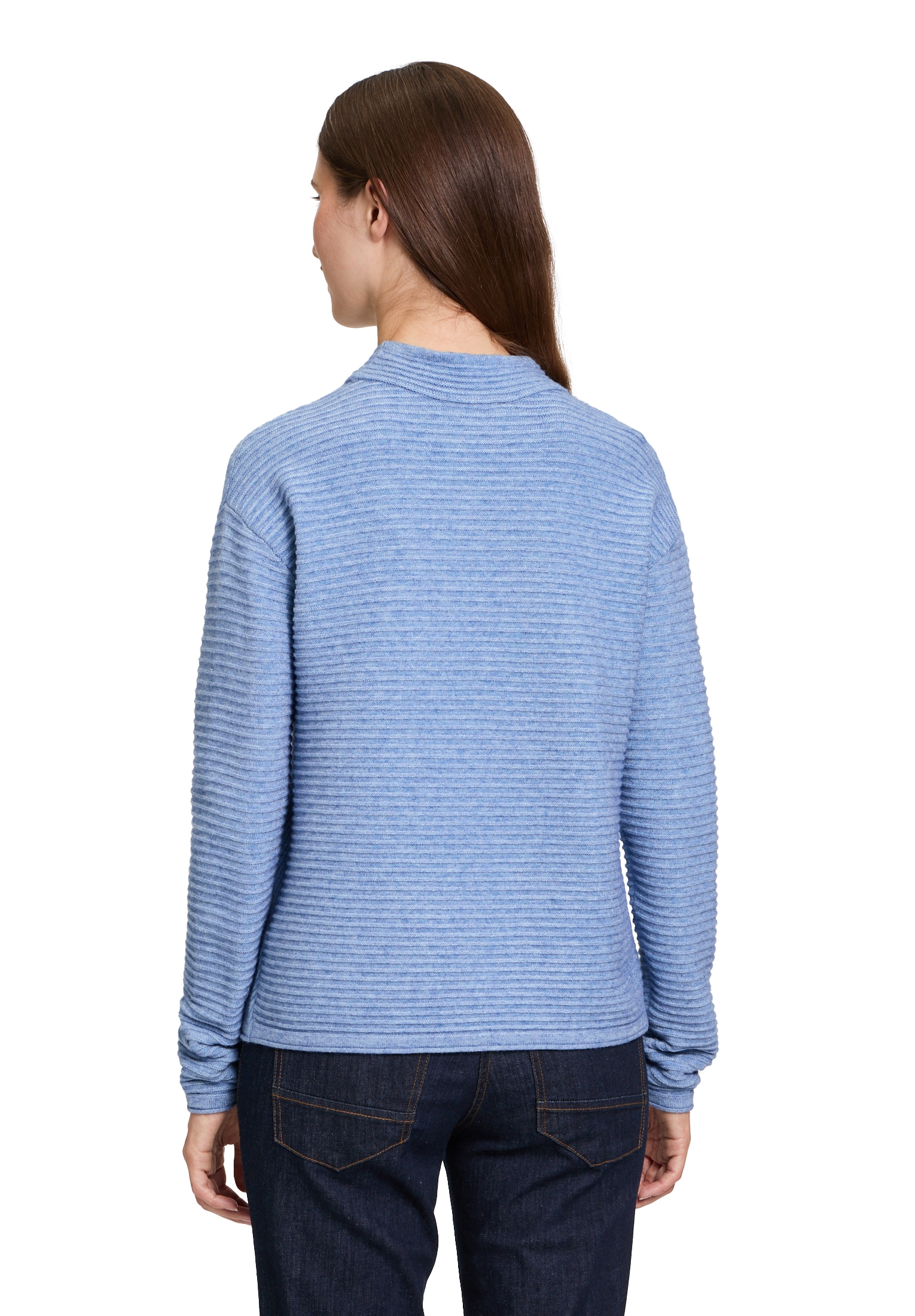 Betty Barclay Strickpullover »Betty Barclay Basic-Strickpullover mit Rippenstruktur«, (1 tlg.), Kragen