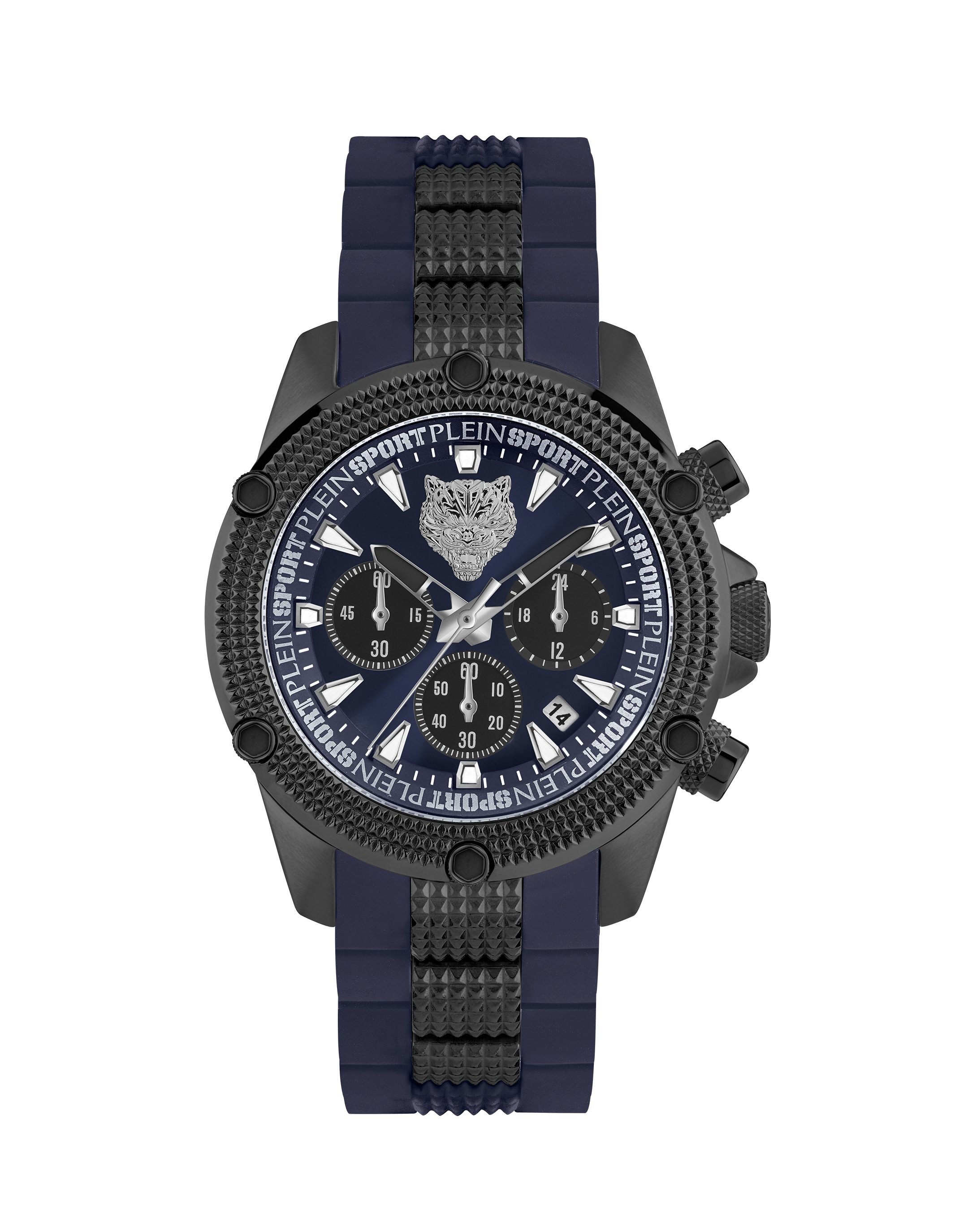 PLEIN SPORT Herren Luxusuhr "Hurricane Chrono"2402, blaunavy, schwarz, Armbanduhren
