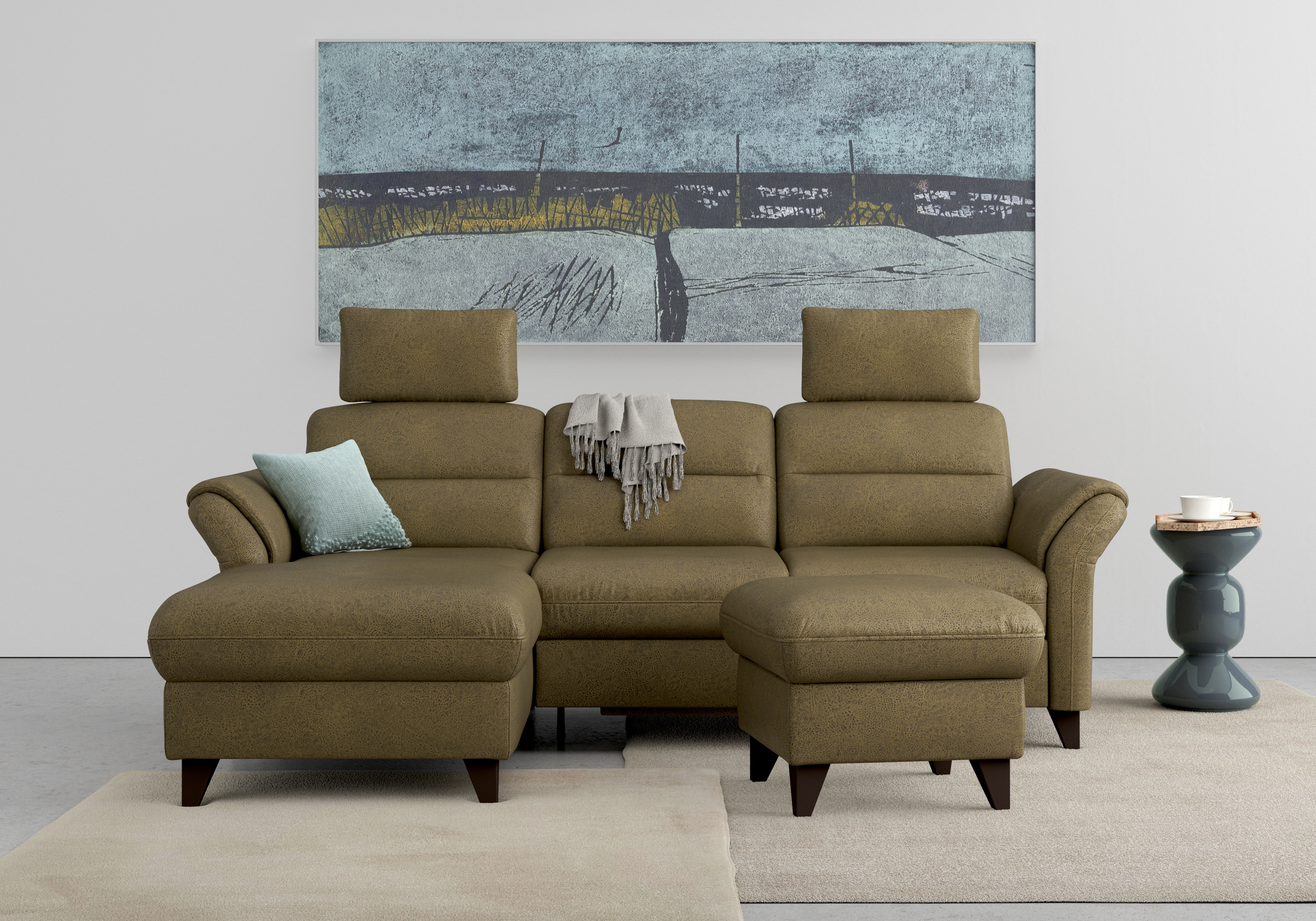sit&more Ecksofa "Mellum L-Form" Federkern, optional Schlaffunktion, Bettkasten & Armteilfunktion