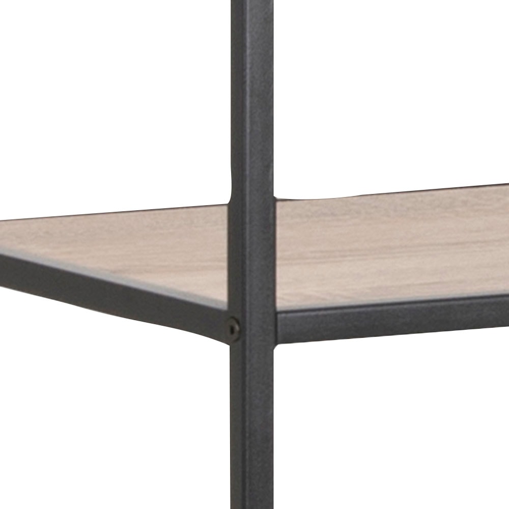 ACTONA GROUP Bücherregal, Metallgestell, modernes Design, 5 Einlegeböden, asymmetrische Details