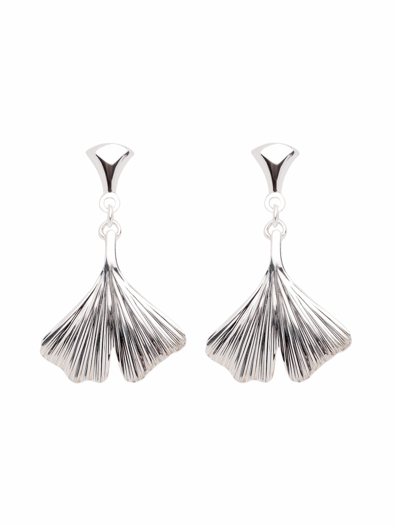 Adelia´s Paar Ohrhänger »1 Paar 925 Silber Ohrringe / Ohrhänger Ginkoblatt« 925 Sterling Silber Silberschmuck für Damen