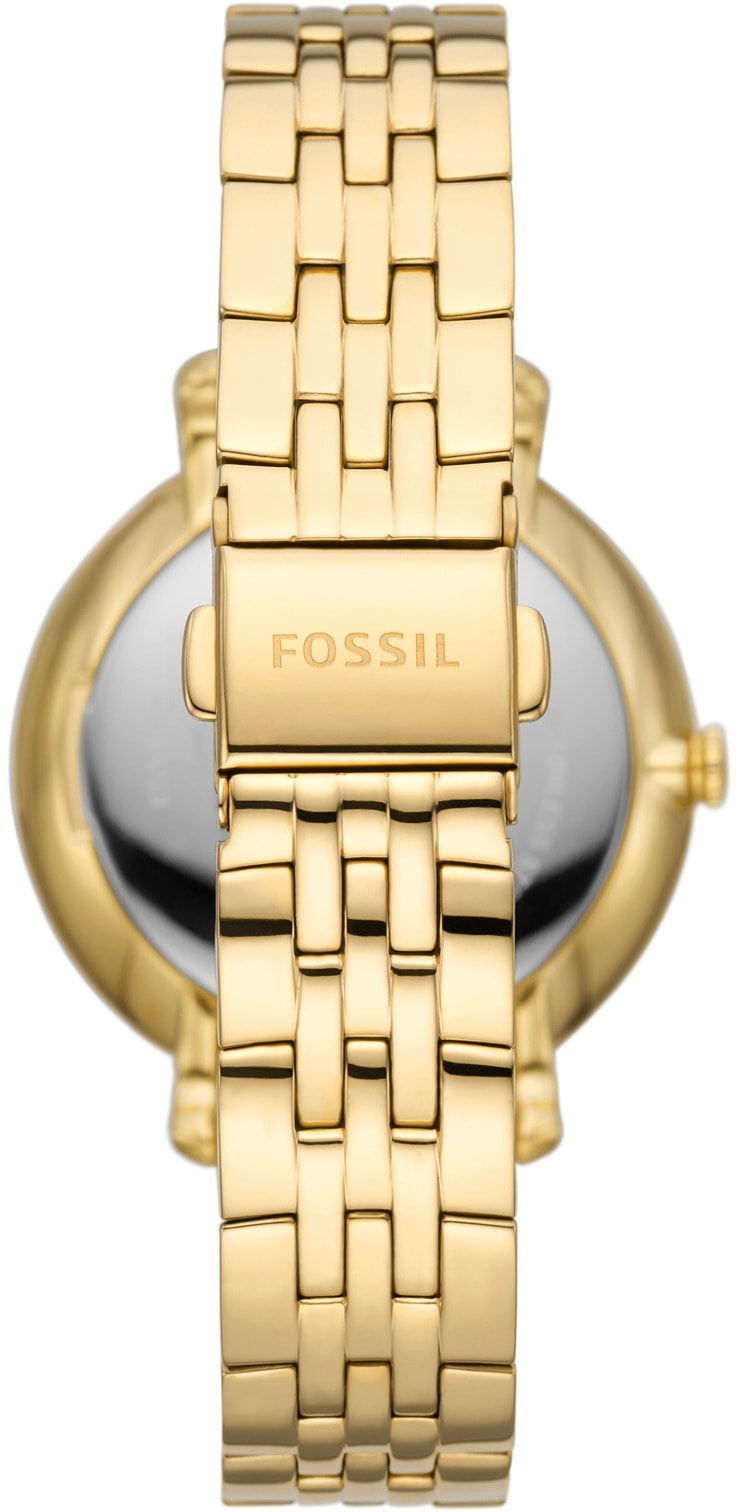 Fossil Quarzuhr »JACQUELINE, ES5167«, Armbanduhr, Damenuhr, Perlmutt-Zifferblatt, Mondphase
