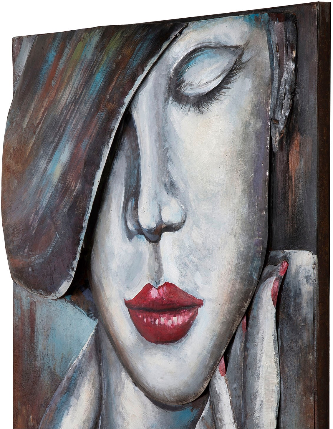 Casablanca by Gilde Metallbild "Bild rechteckig Noblesse weiß H. 120 cm", ( günstig online kaufen