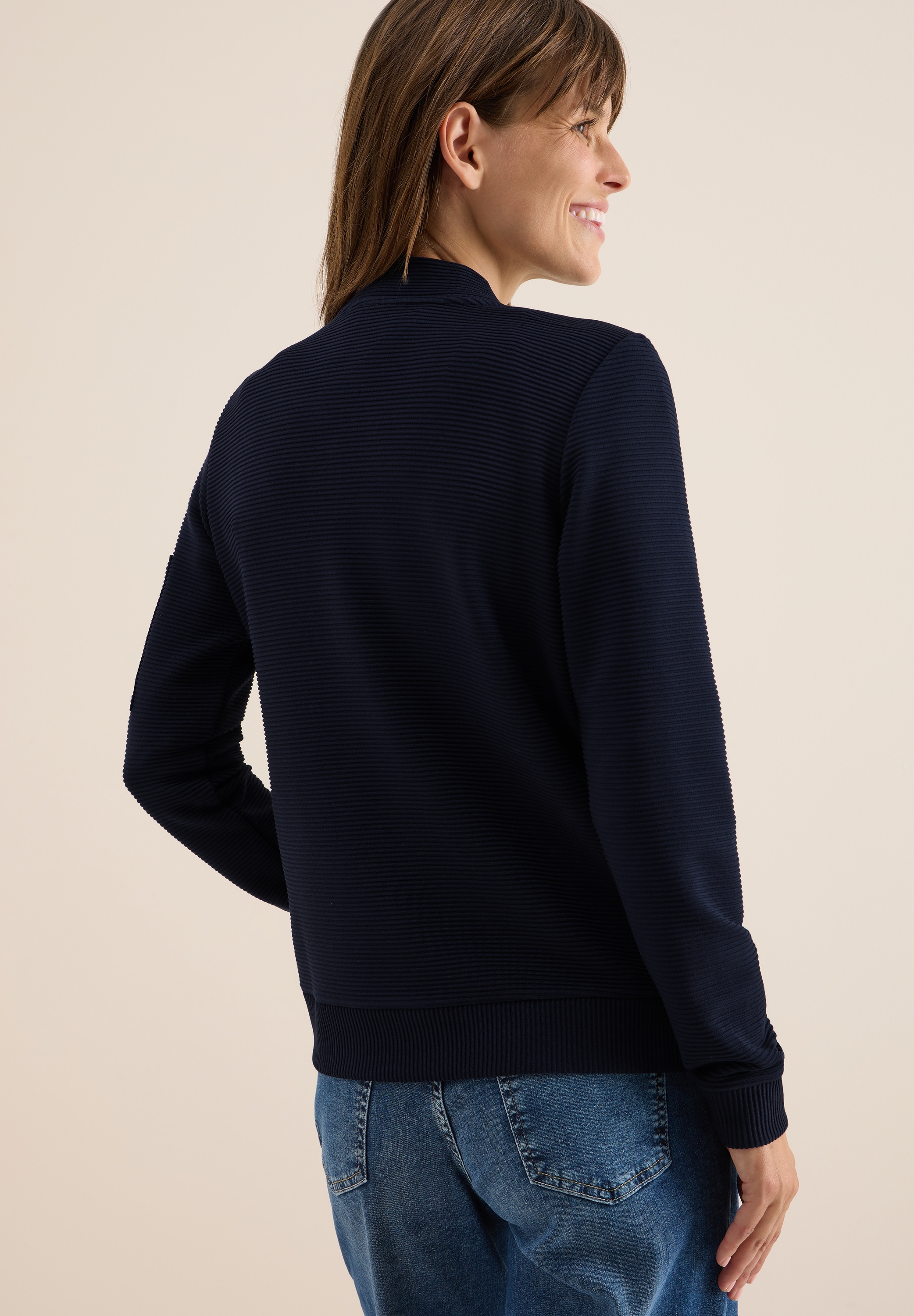 Cecil Blouson, mit Reißverschluss, im Ottoman-Look