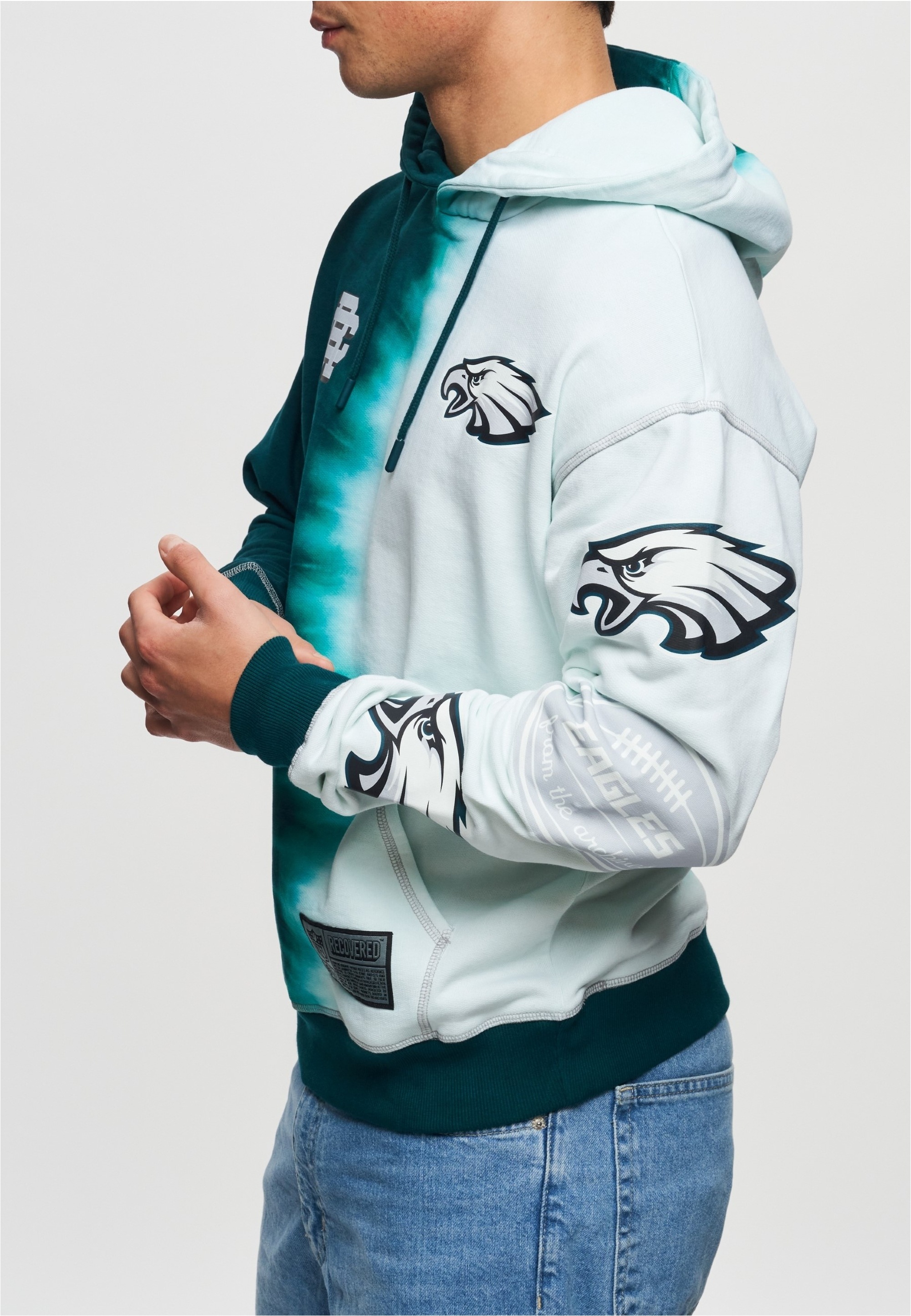 Recovered Kapuzensweatshirt »NFL Eagles Ink Dye Effect«, (1 tlg.), für Philadelphia Eagles-Fans