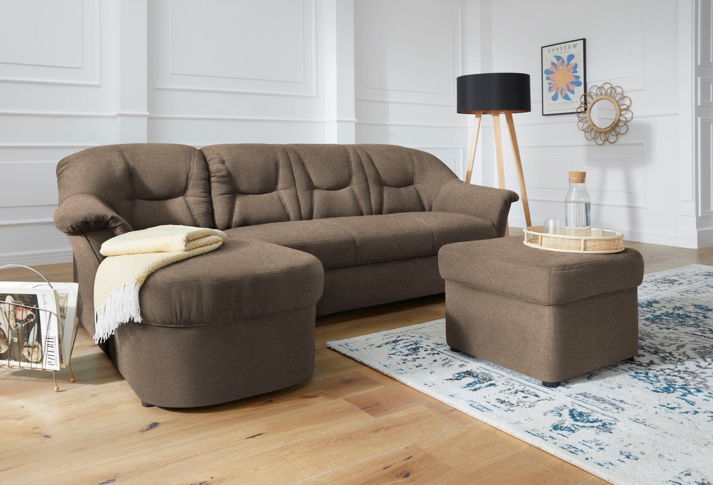 DOMO collection Ecksofa "Sarafina zeitlos und komfortabel, optional mit Fed günstig online kaufen