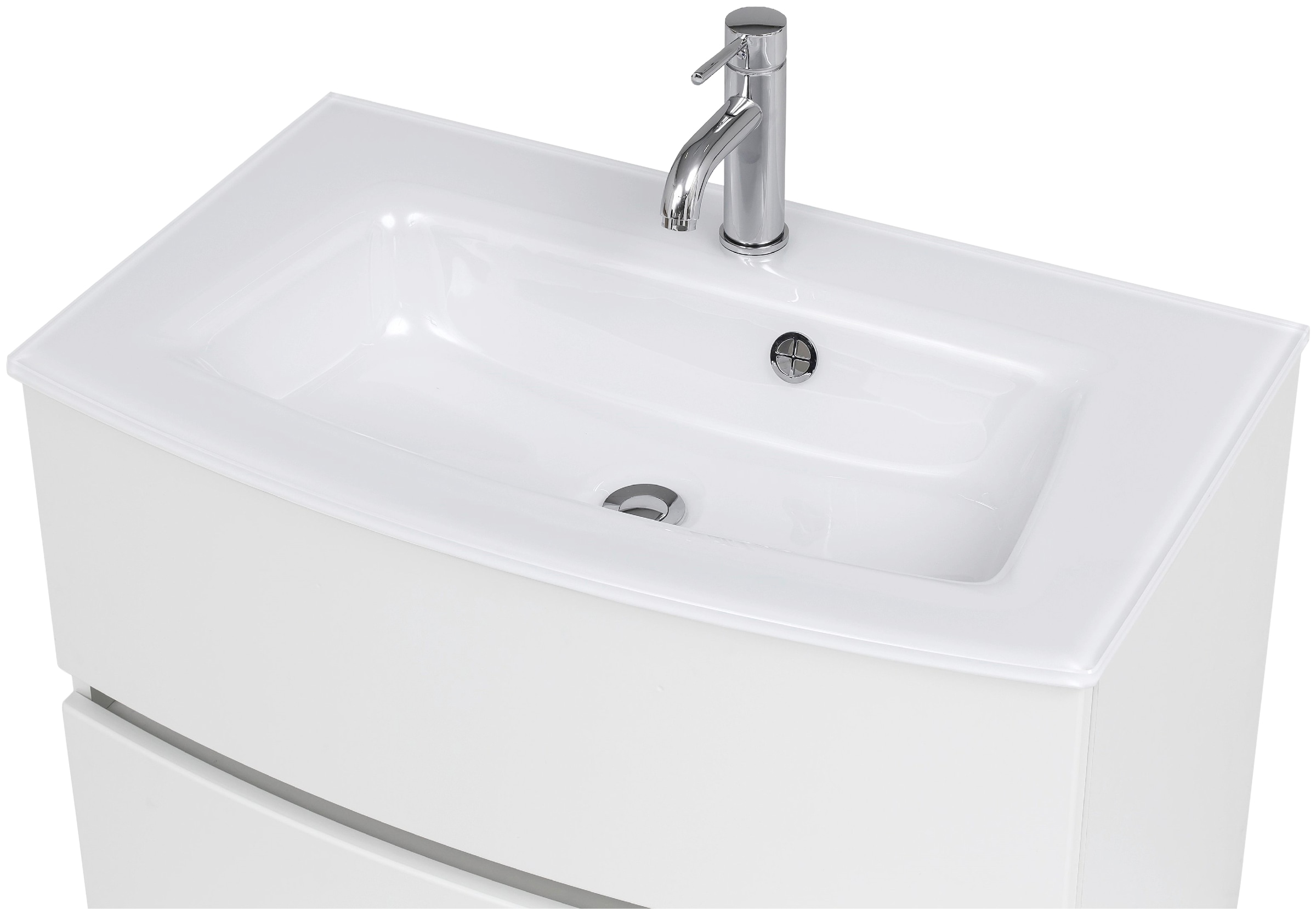 welltime Badezimmer-Set »Kaunas«, (Set, 5 St.), bestehend aus Waschtisch-Set mit Seitenschrank, Breite 160 cm
