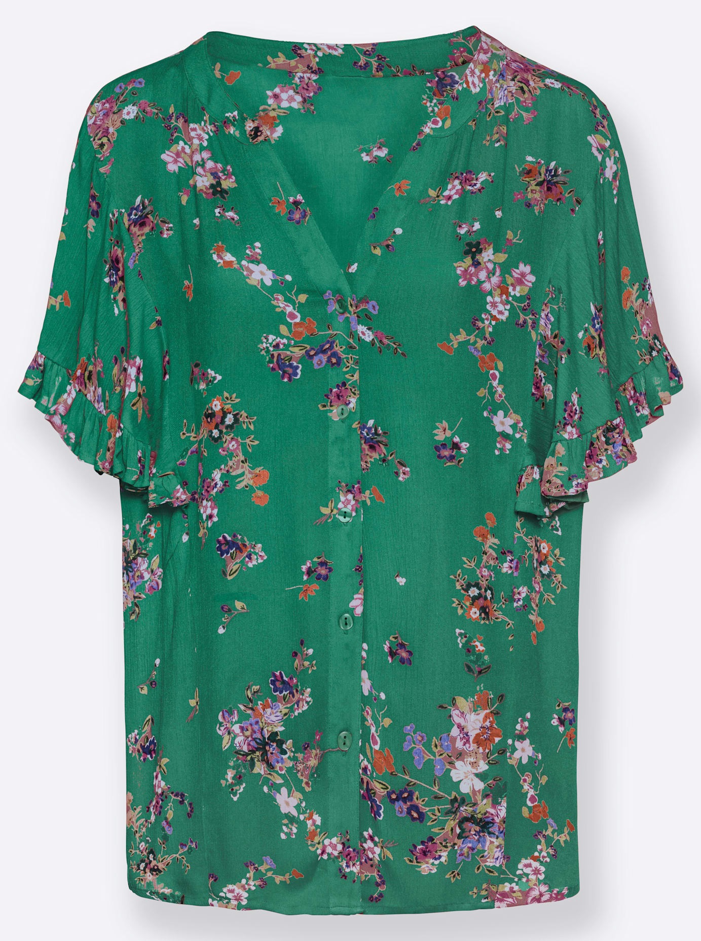 Inspirationen Women Printed Blouse Green Size 48 2