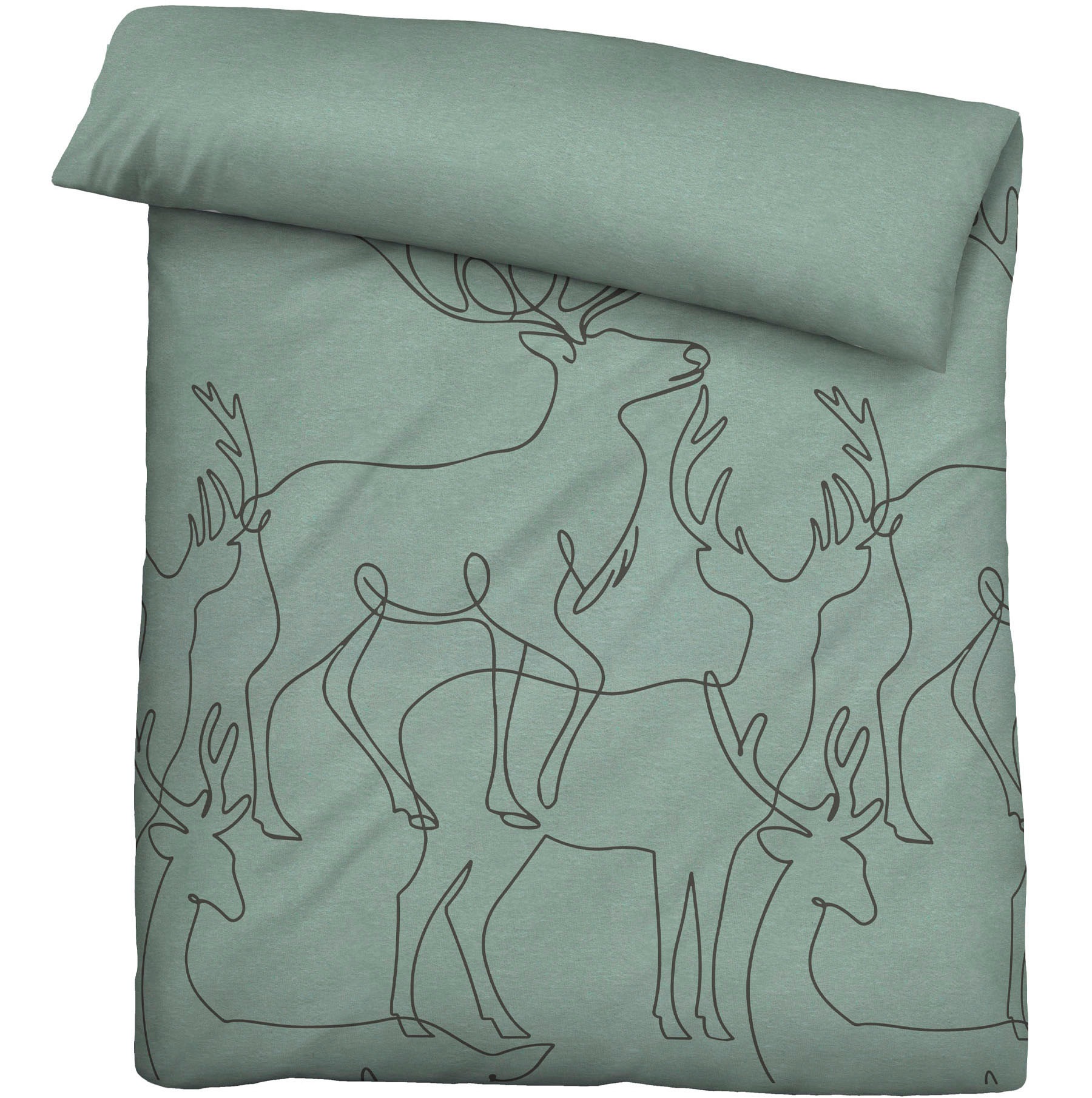 Biberna Bettwäsche »0840517«, kuschelig warm, samtweich, Melange, 100% Baumwolle, made in Germany
