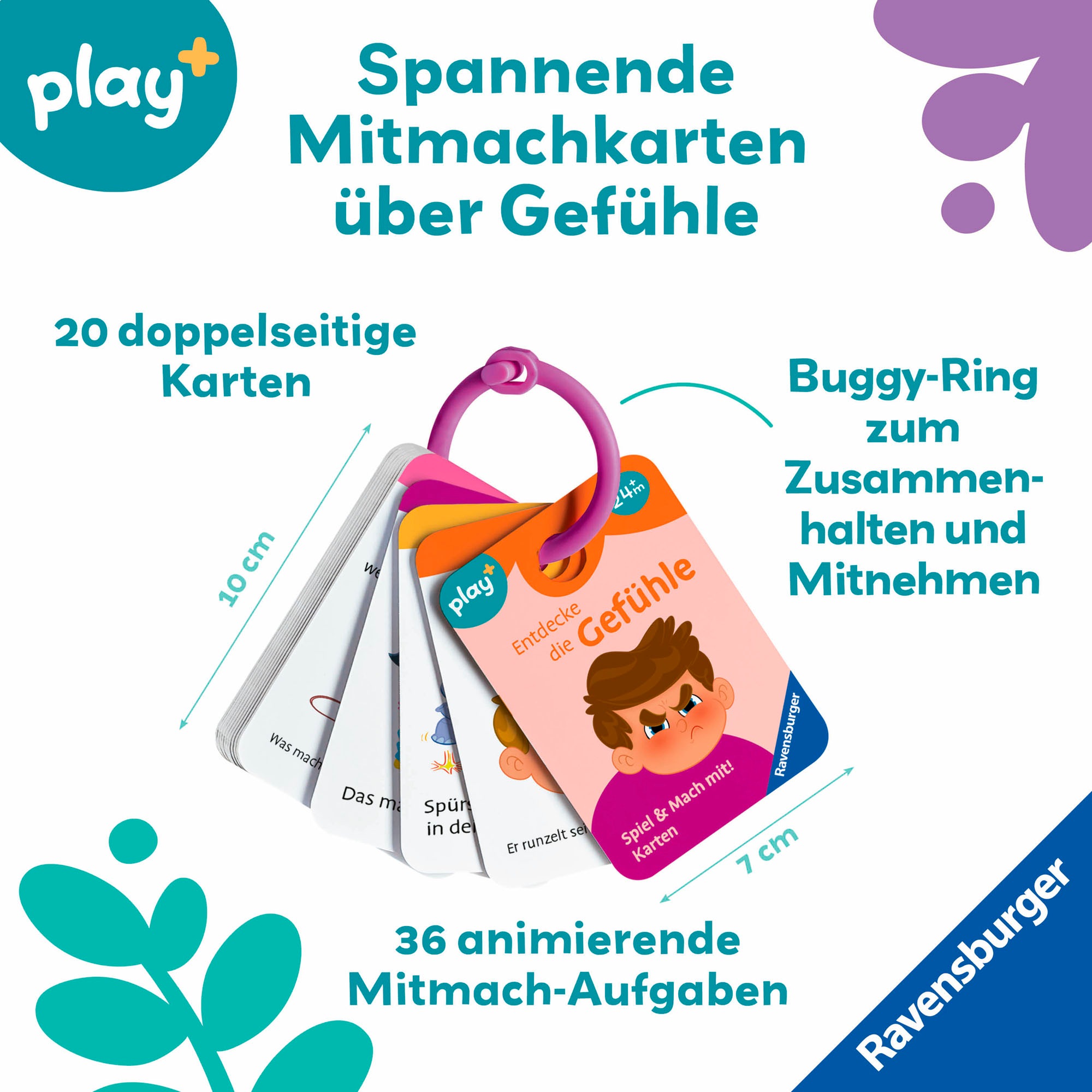 Ravensburger Spiel »Play+ Spiel & Mach mit! Karten: Entdecke die Gefühle«