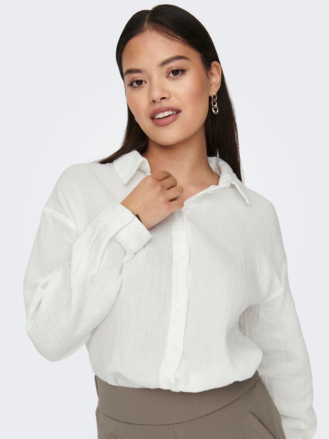 JDY Hemdbluse "JDYTHEIS LIFE L/S LOOSE SHIRT WVN NOOS" Baumwolle, regular f günstig online kaufen