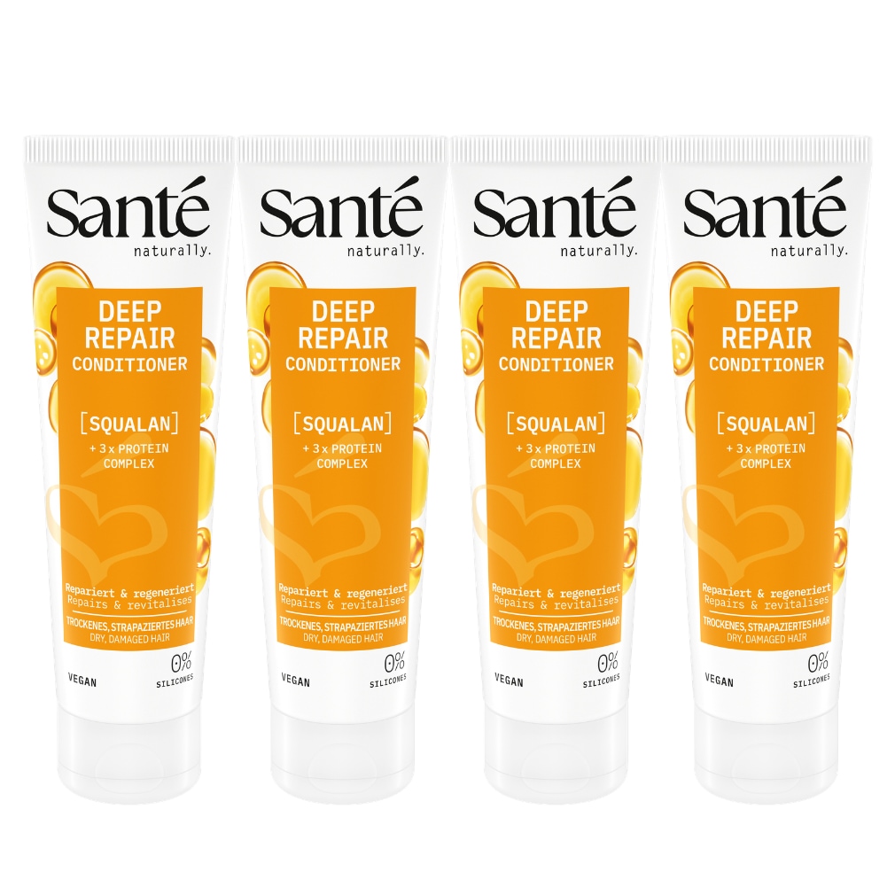 SANTE Haarspülung »Deep Repair Conditioner Squalan + 3-Fach Protein Komplex« Haarspülung, mit Kokosöl, Arganöl und Olivenöl, für strapaziertes Haar