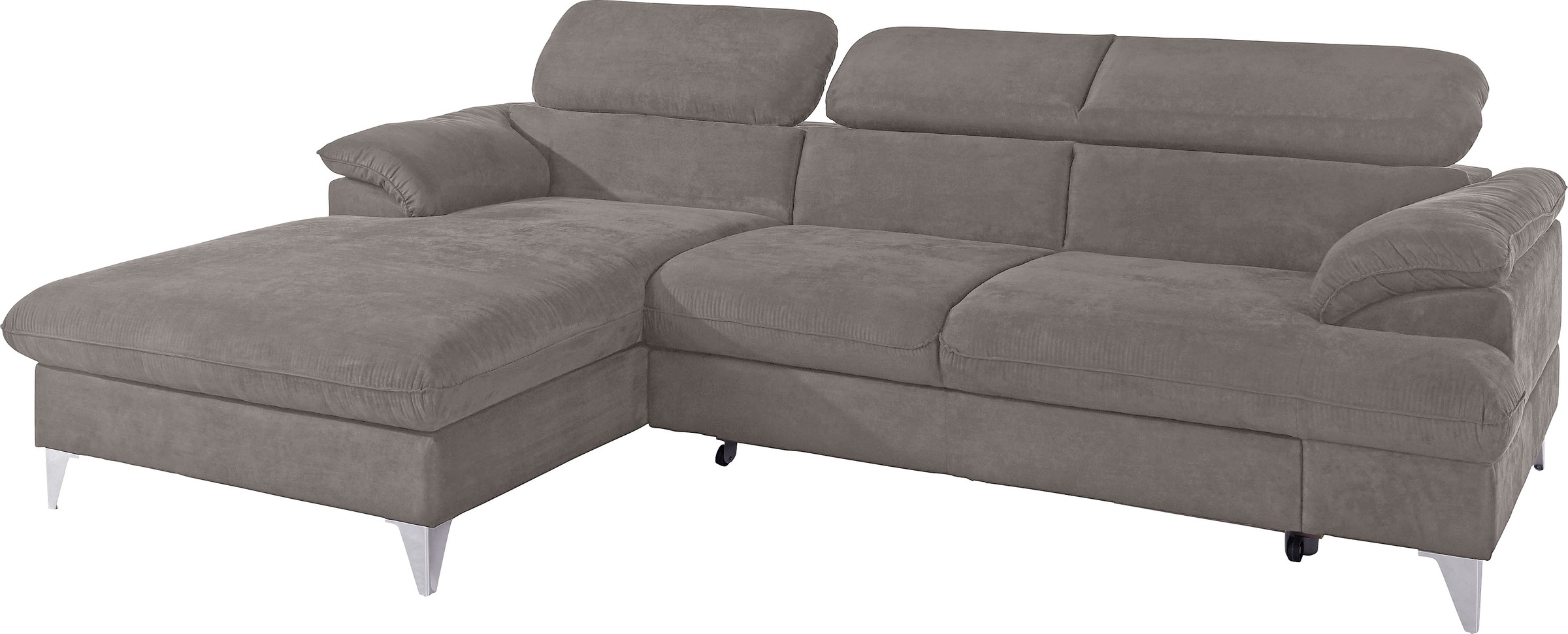 COTTA Polstergarnitur »Caluso L-Form«, (2 tlg.), Set bestehend aus: Ecksofa mit Kopfteilverstellung & Hocker