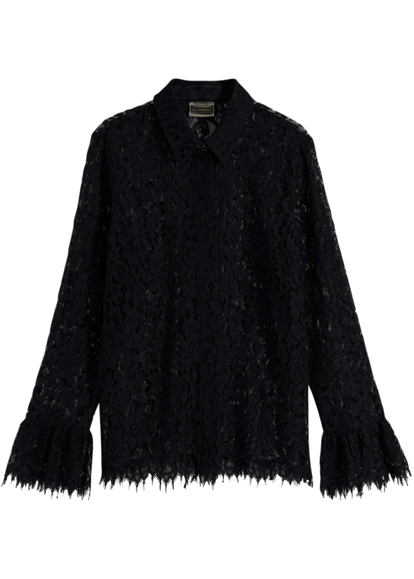 bonprix Langarmbluse Bluse aus Spitze